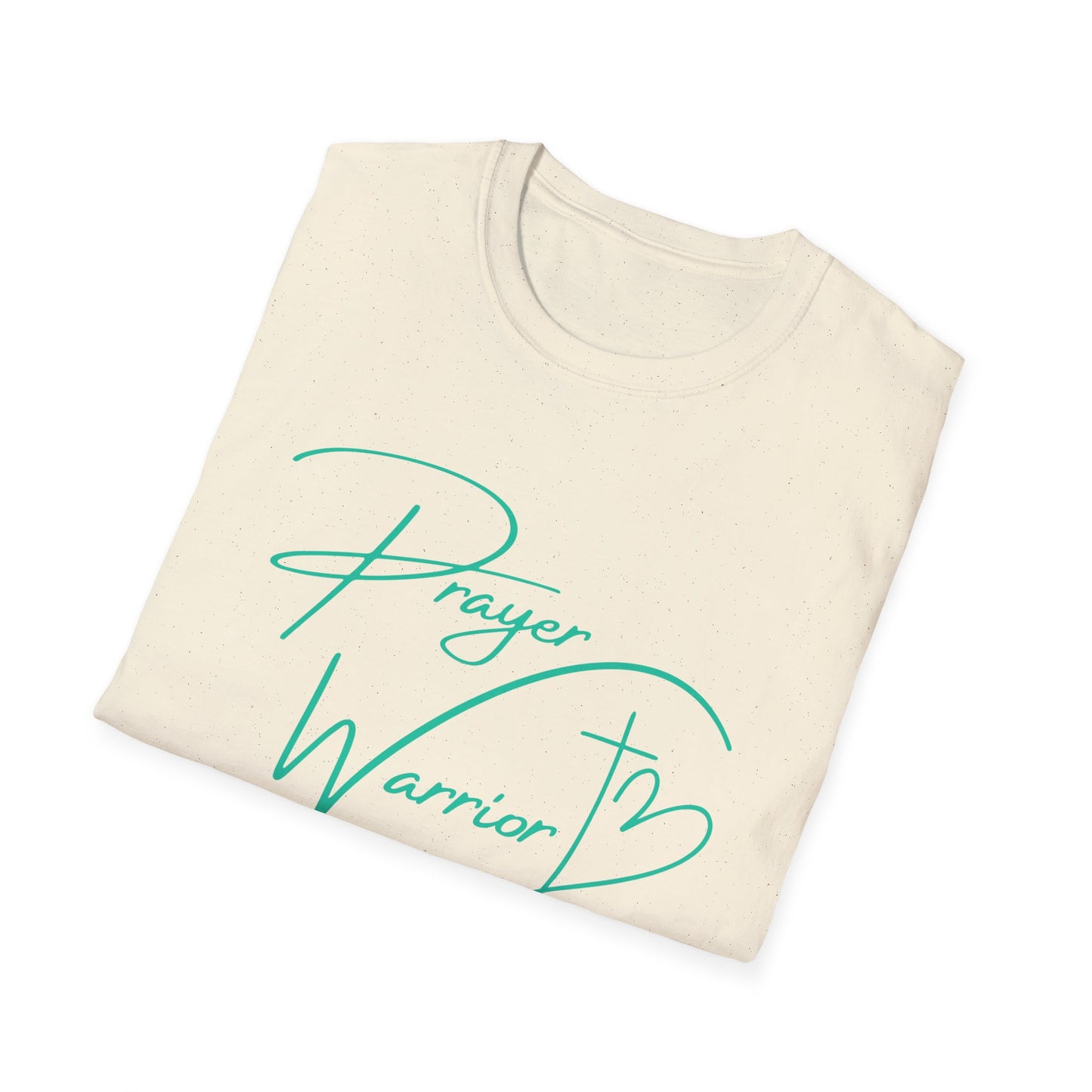 Prayer Warrior Cross Heart Women's Relaxed/Plus Tshirt (Teal Logo) - Sweet Baby Jeez Teez