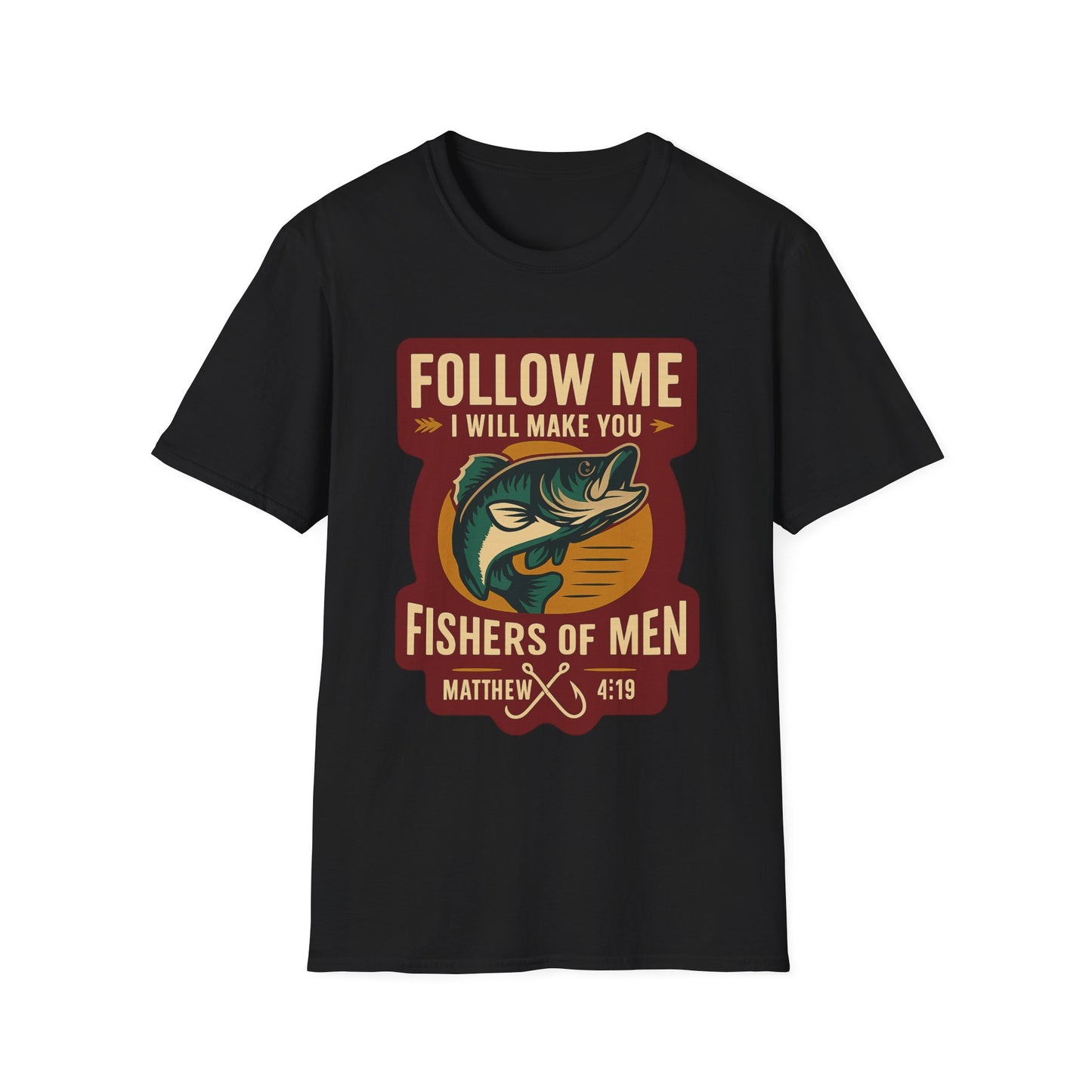 "Follow Me" Bible Verse Unisex Softstyle Tshirt