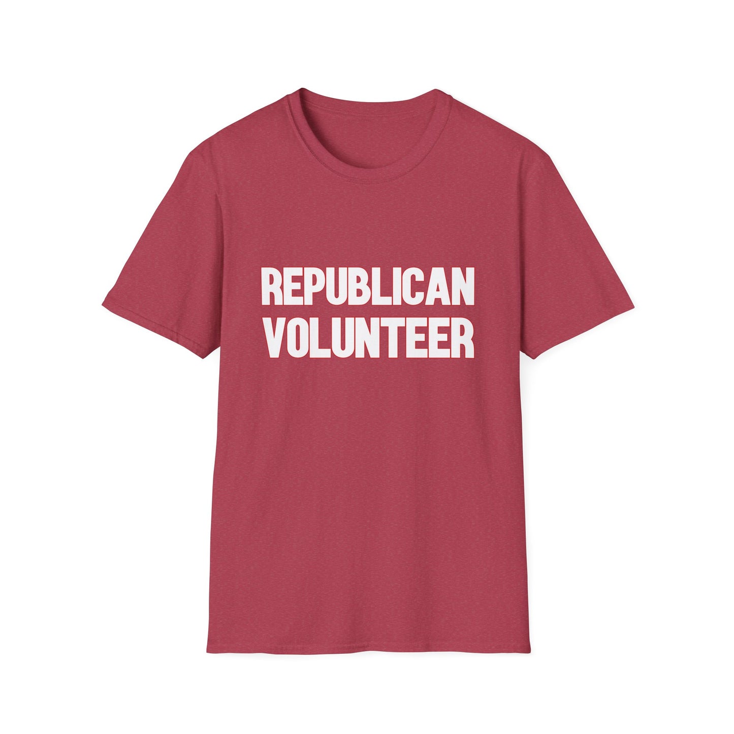 Republican Volunteer Unisex Tshirt (White/Red Logo) - Sweet Baby Jeez Teez