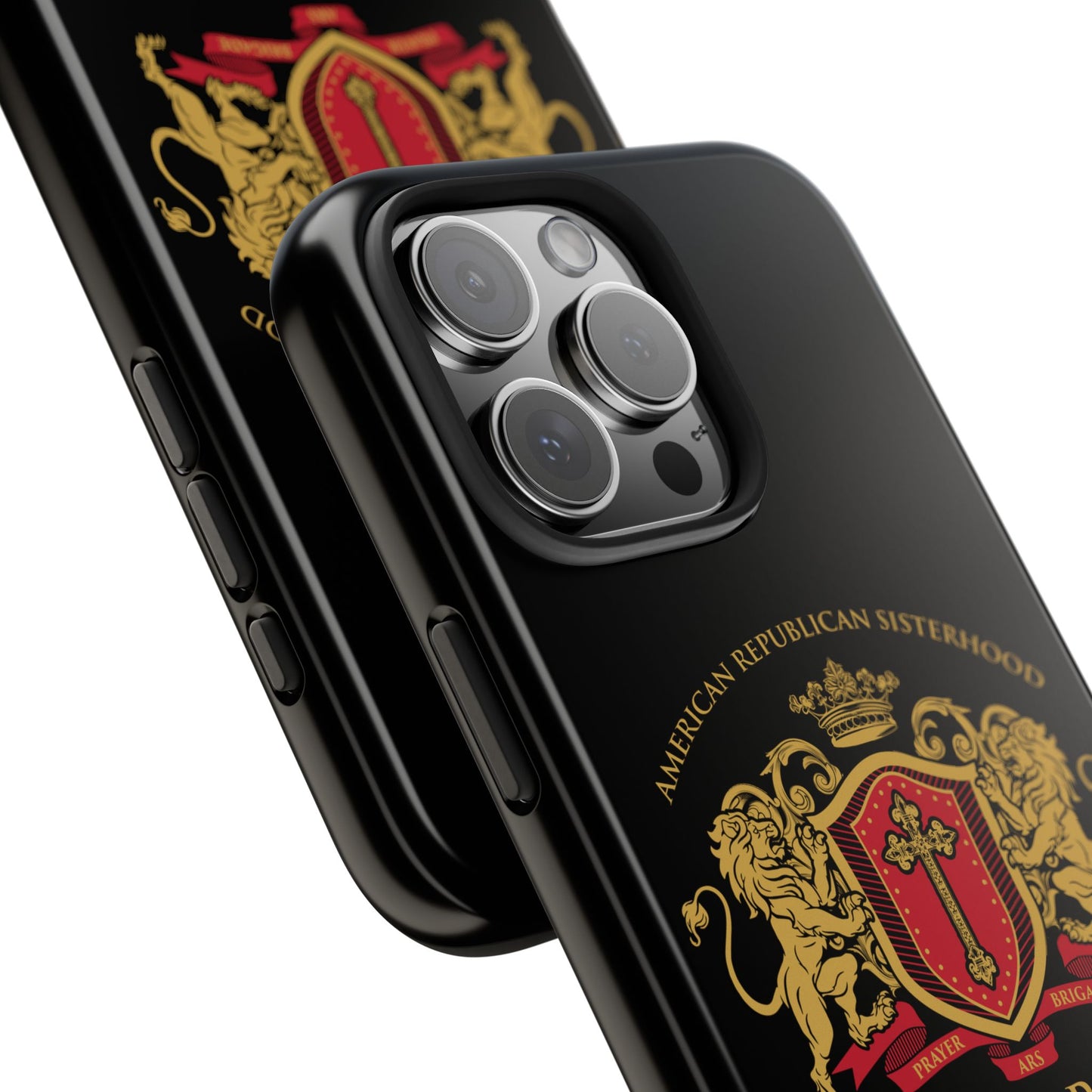 ARS Prayer Brigade Tough Phone Case (Black with Gold/Red Logo)
