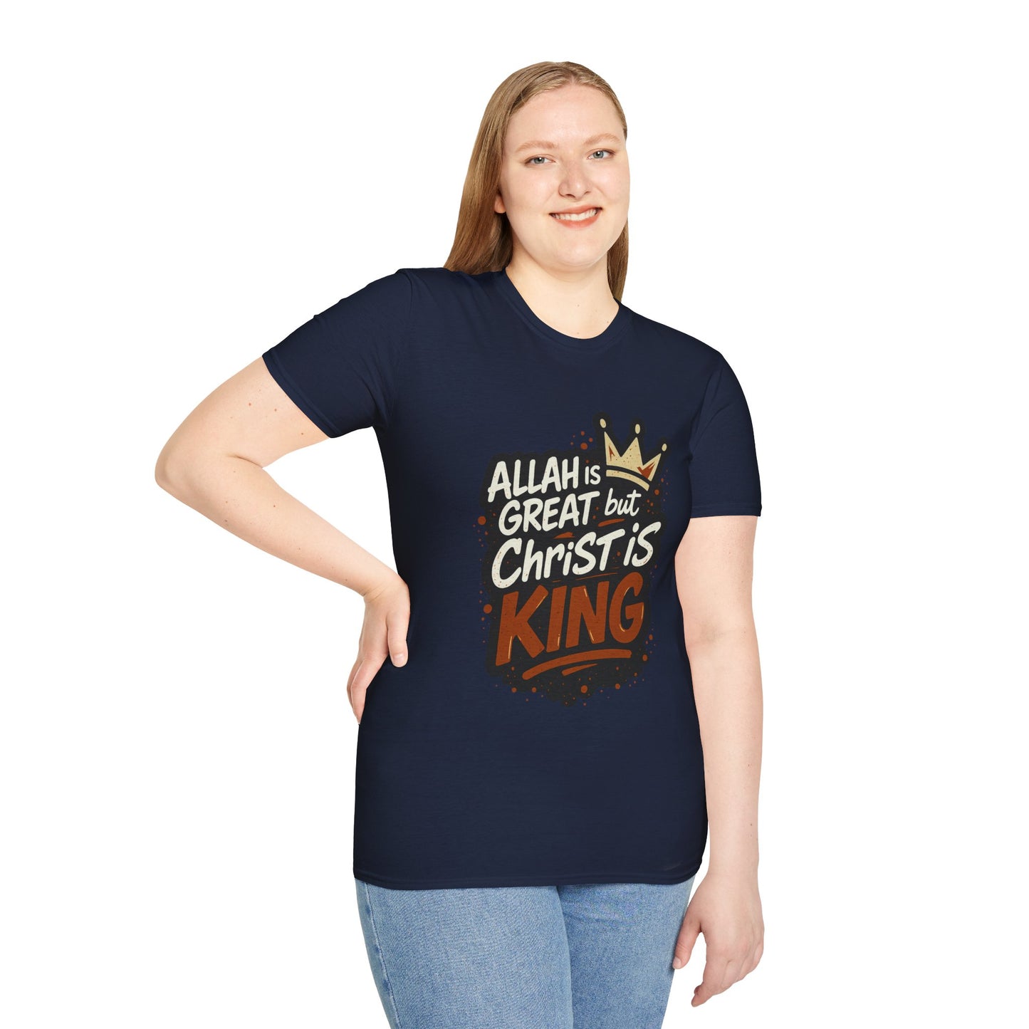 Christ is King Unisex Softstyle Tshirt (Great 2 Logo)