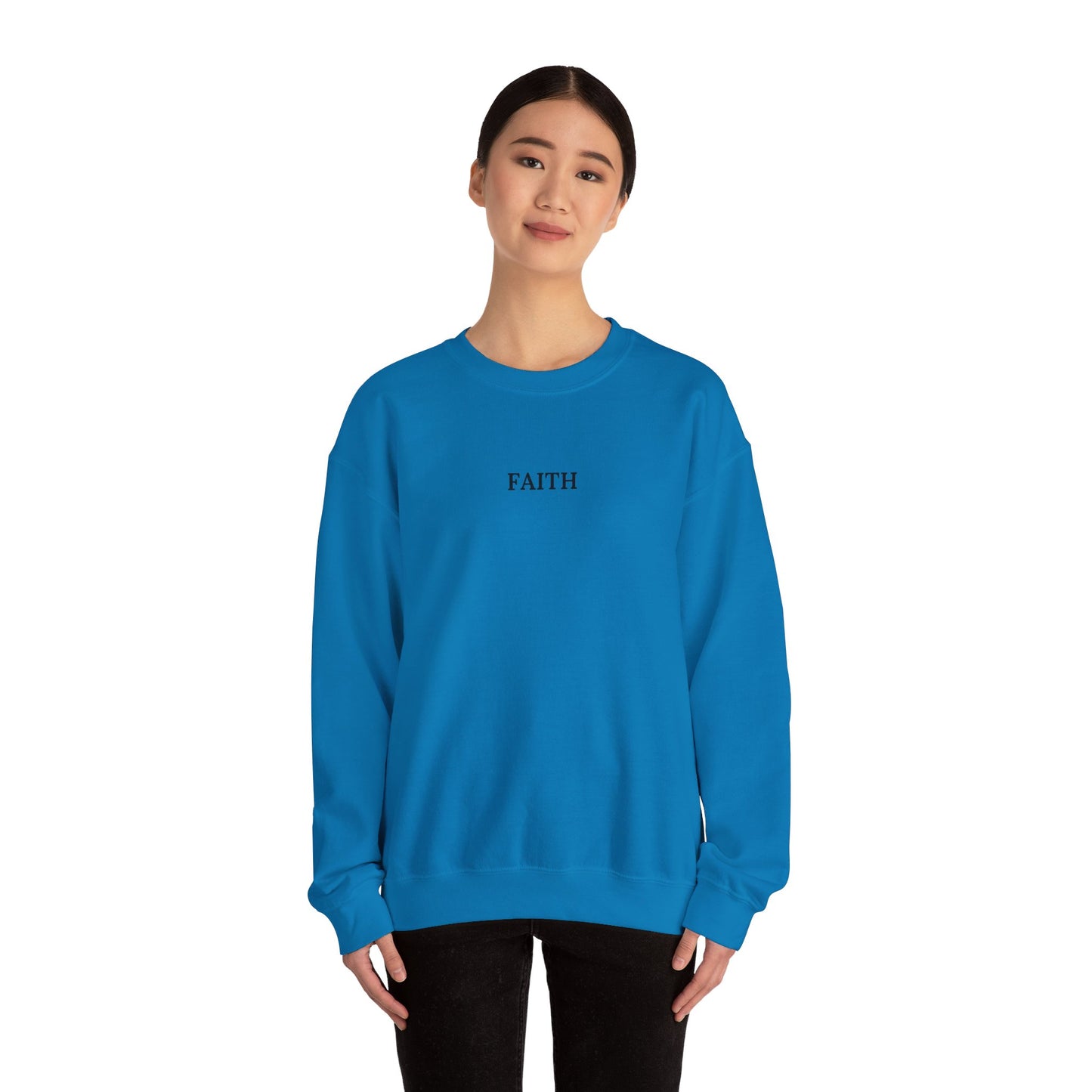 Have a Little Faith Women's Relaxed Sweatshirt (Black Logo) - Sweet Baby Jeez Teez