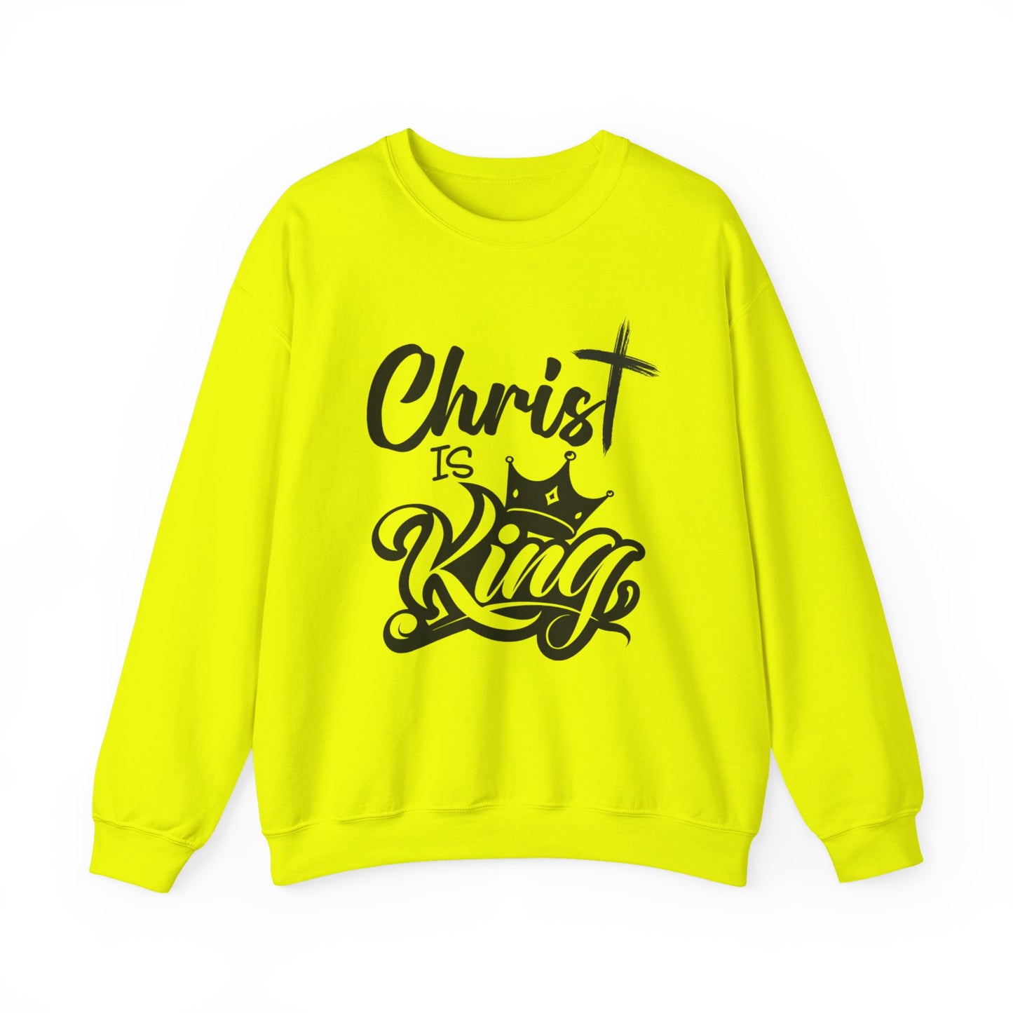 "Christ is King" Unisex Crewneck Sweatshirt - Sweet Baby Jeez Teez