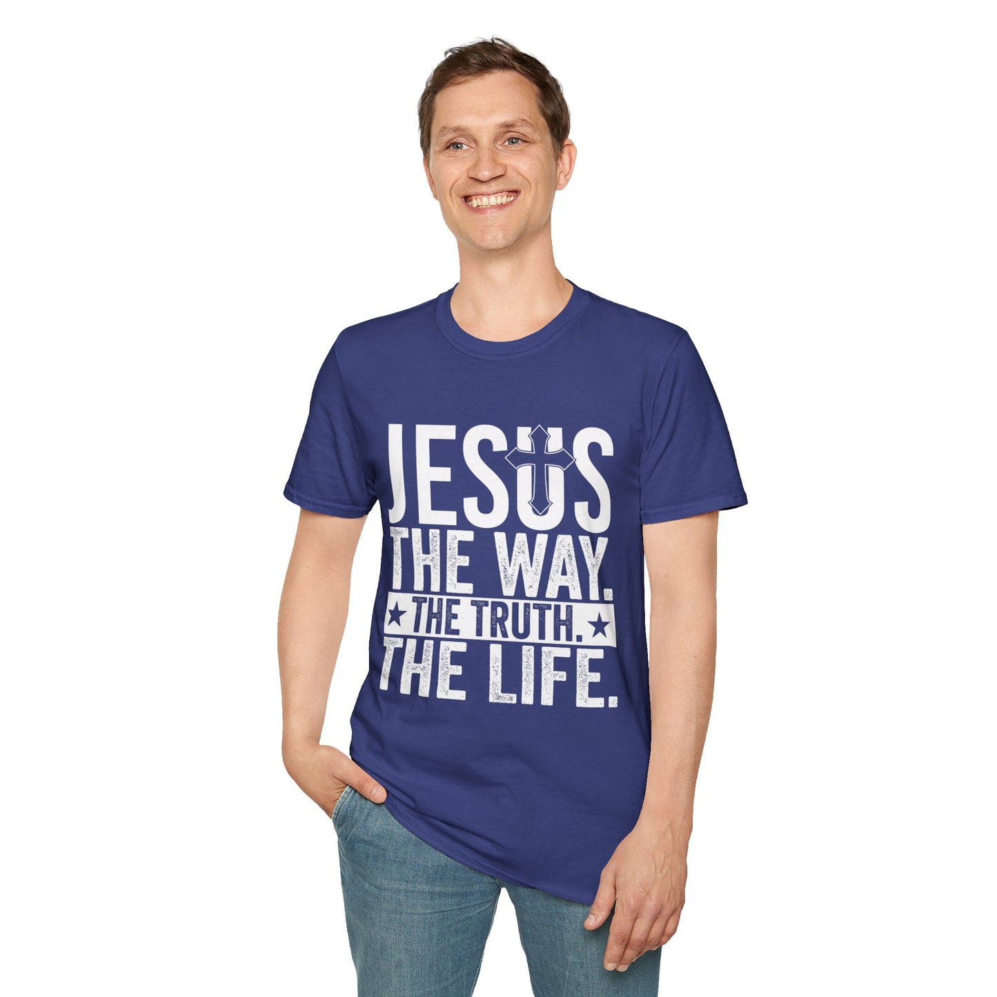 "Jesus The Way, The Truth, The Life" Unisex Tshirt (White Logo)