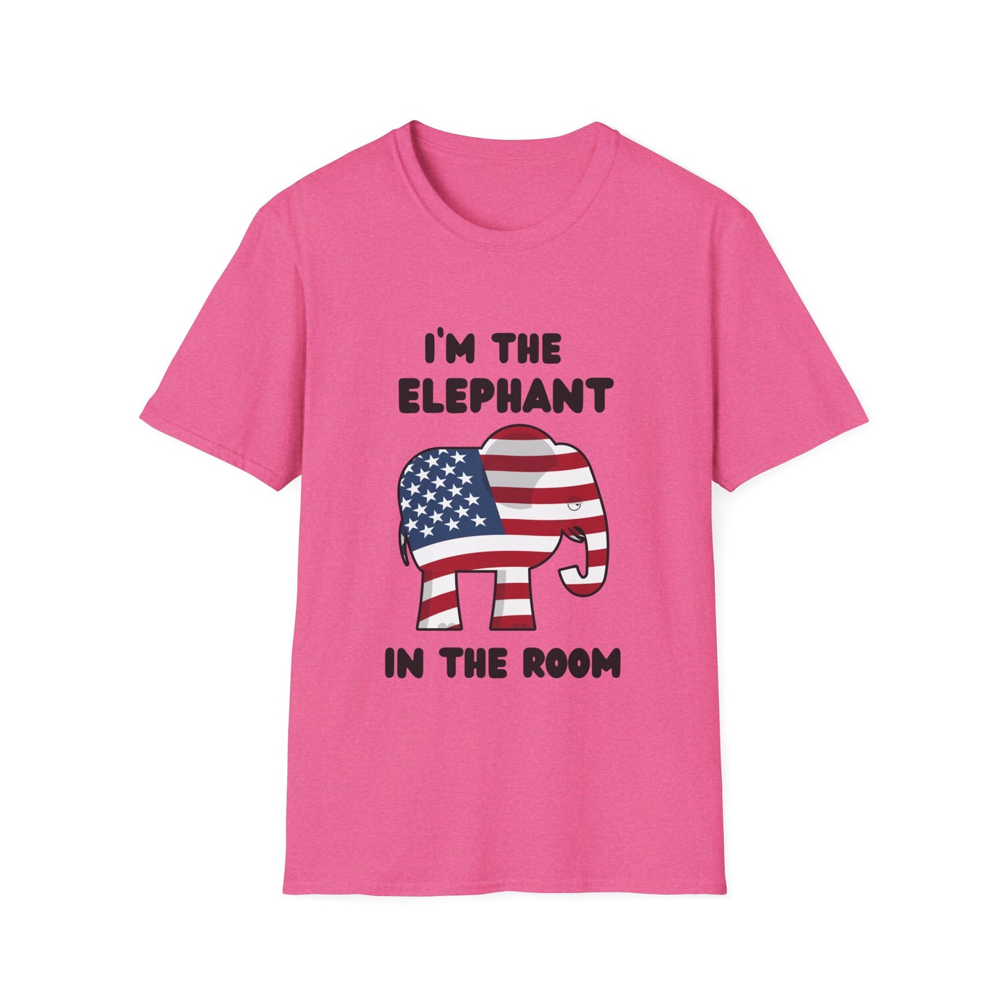 Elephant in Room Cartoon Women's Relaxed/Plus Tshirt (Black Logo) - Sweet Baby Jeez Teez