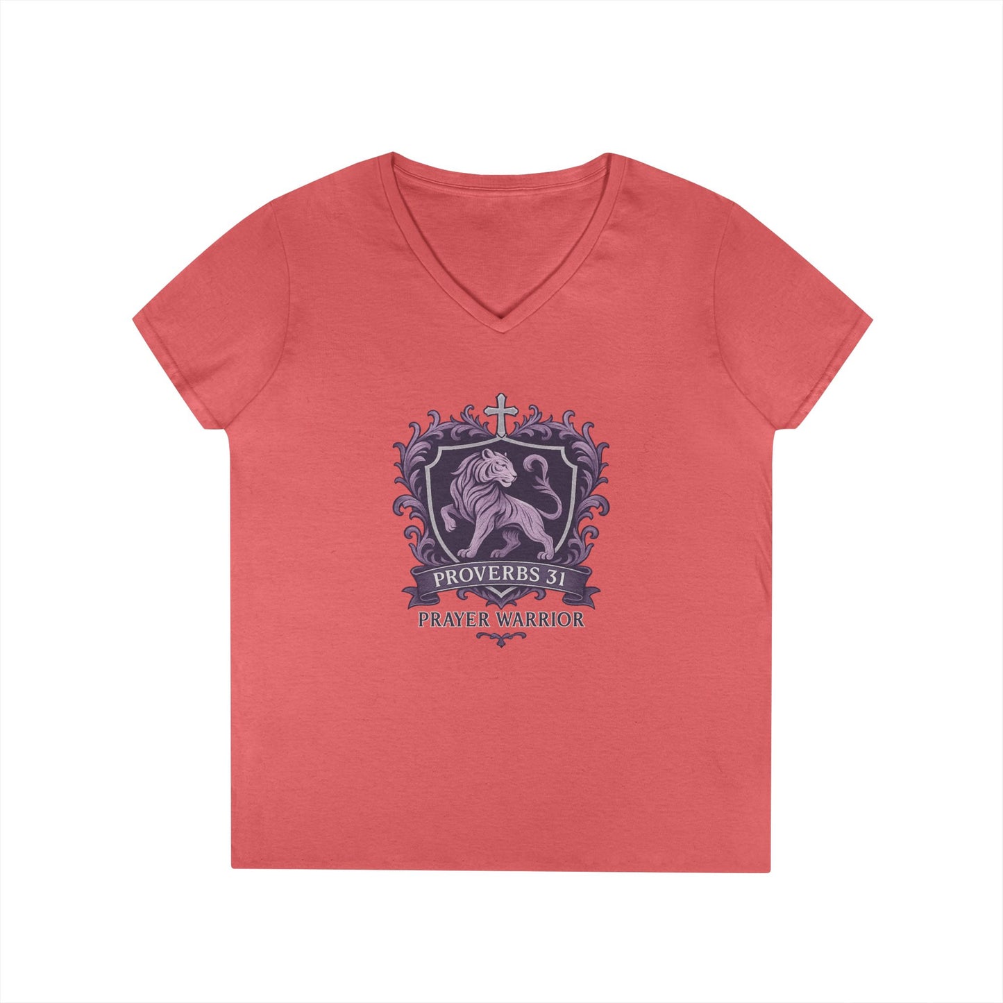 Proverbs 31 Prayer Warrior Christian Women's V-Neck T-Shirt
