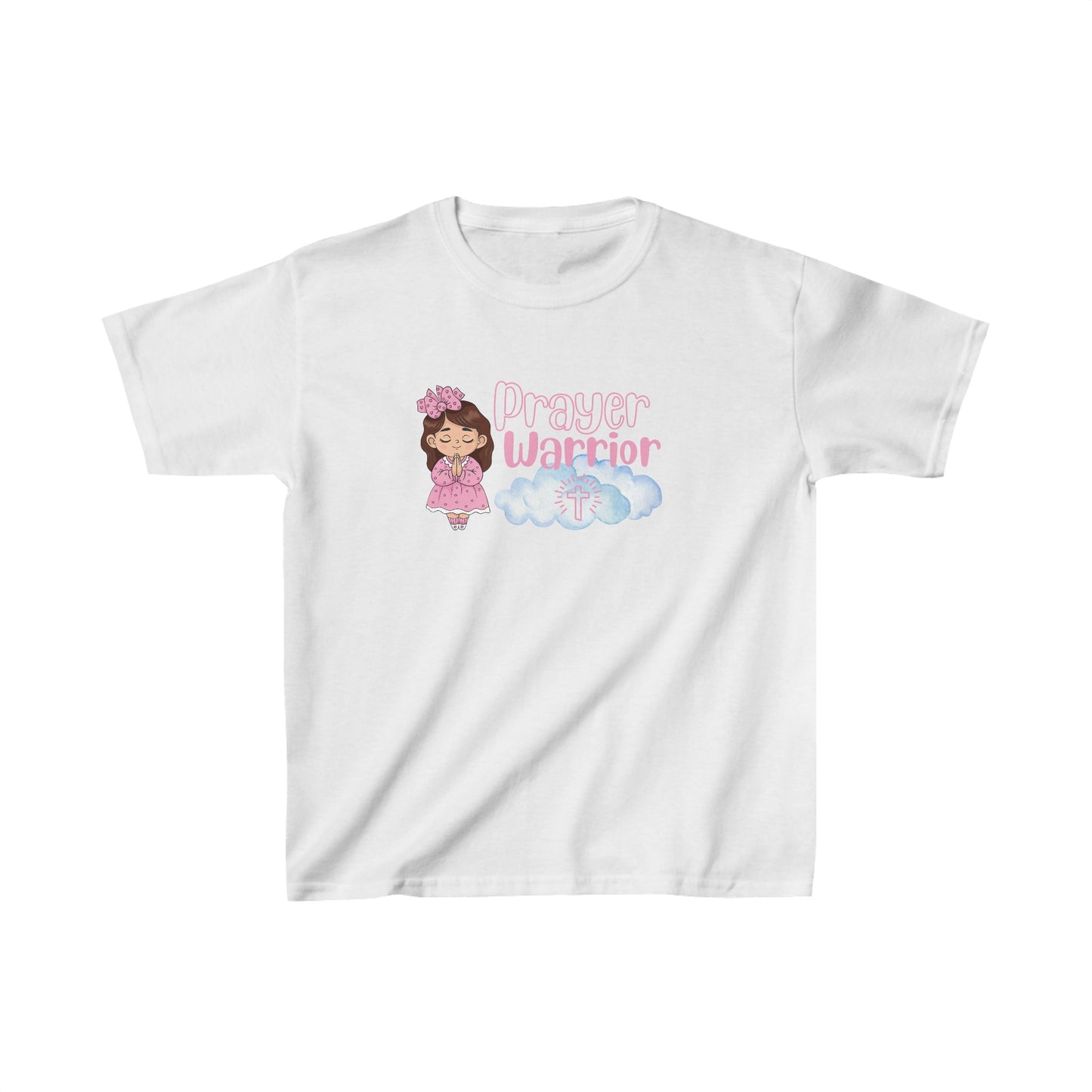 Prayer Warrior on Clouds Girls Tshirt - Sweet Baby Jeez Teez