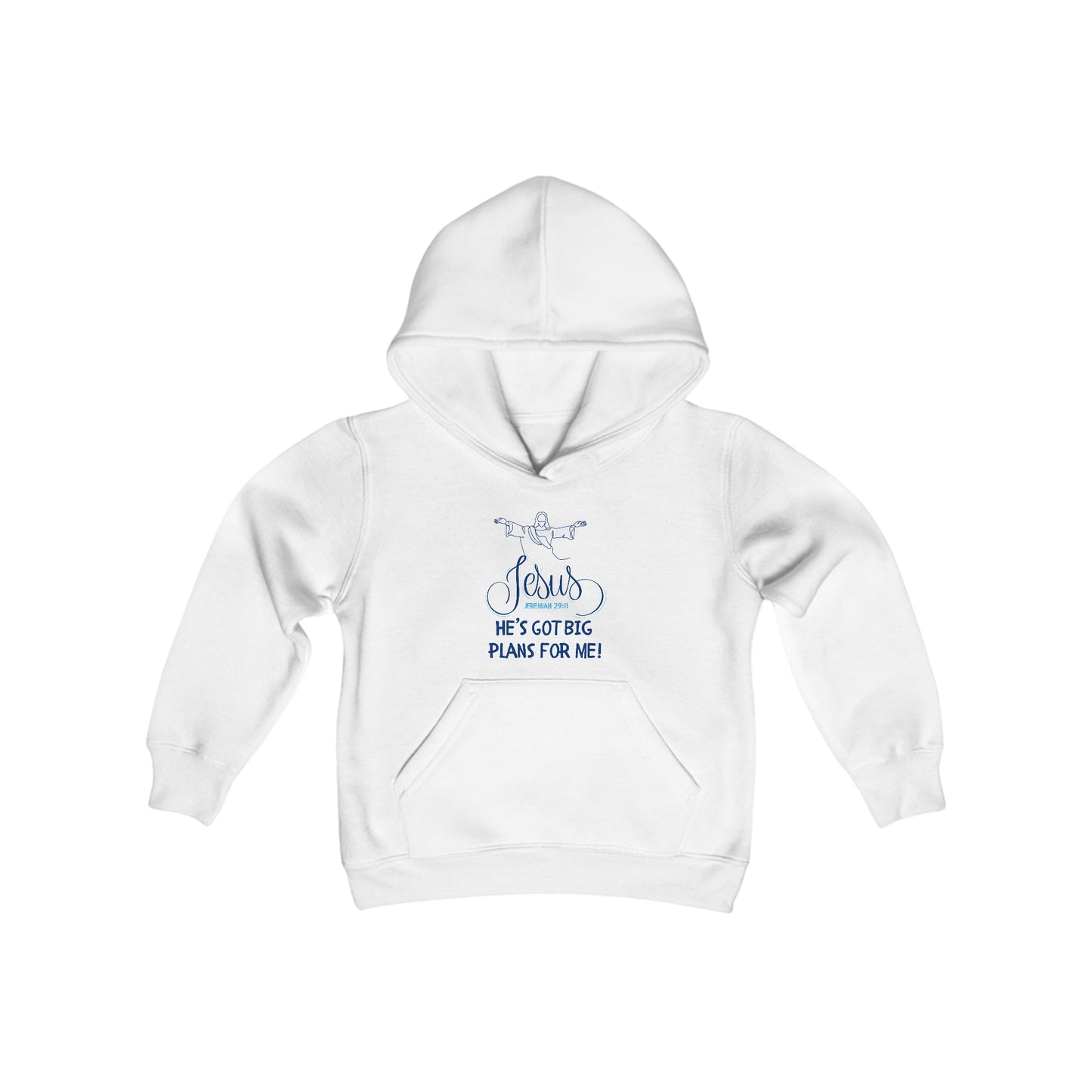 Jesus Has Big Plans Boys Hoodie (Blue Logo) - Sweet Baby Jeez Teez