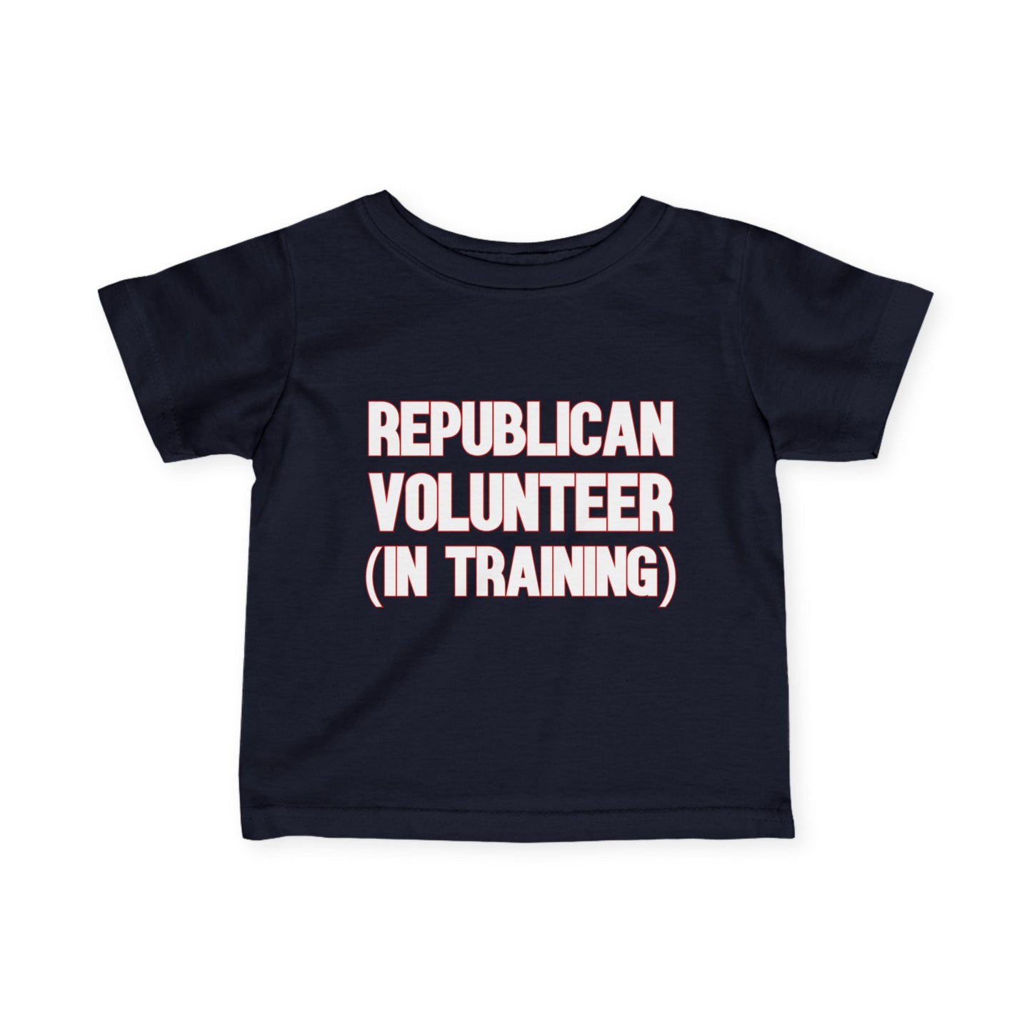 Republican Volunteer in Training Toddler Tshirt (White/Red Logo)