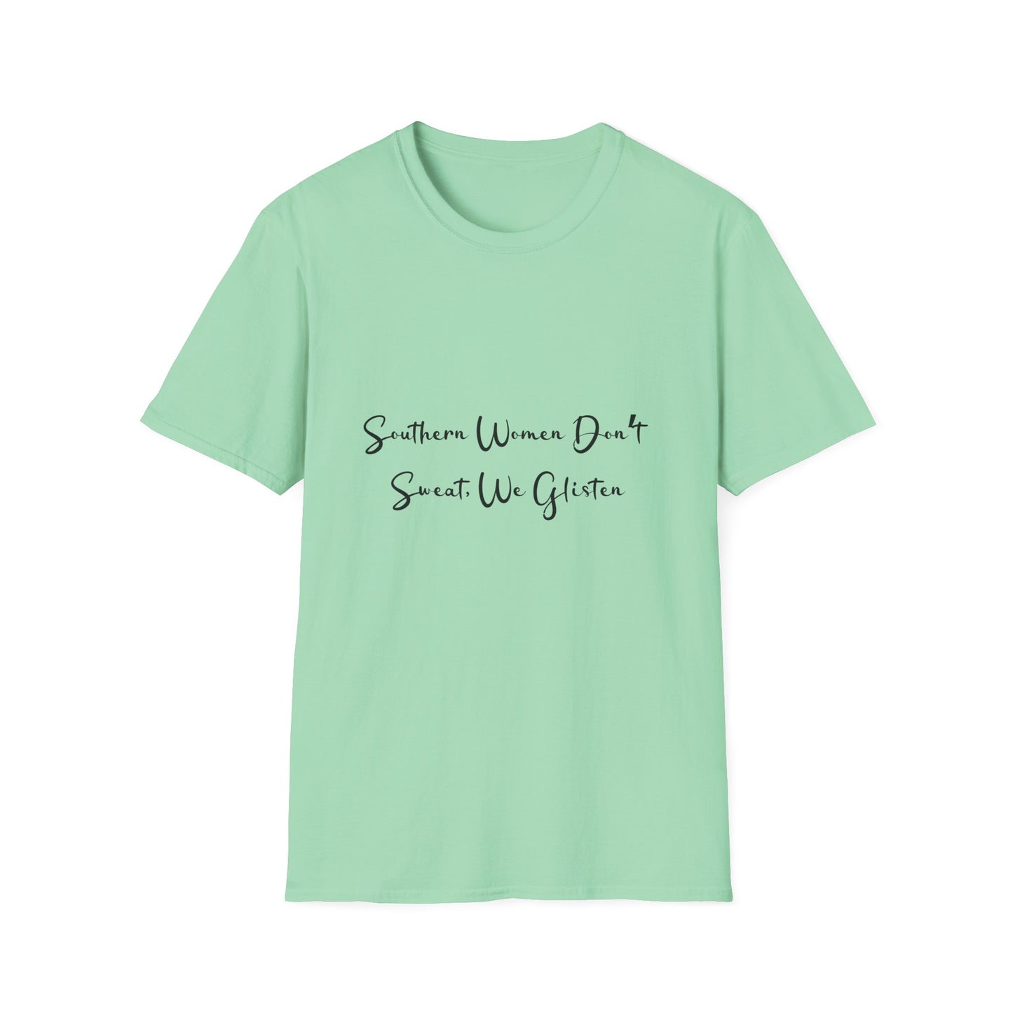 "Southern Women Glisten" Women's Relaxed/Plus Tshirt (NP Black Logo)