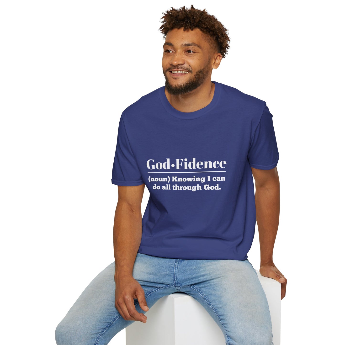 God-Fidence Men's Tshirt (White Logo) - Sweet Baby Jeez Teez