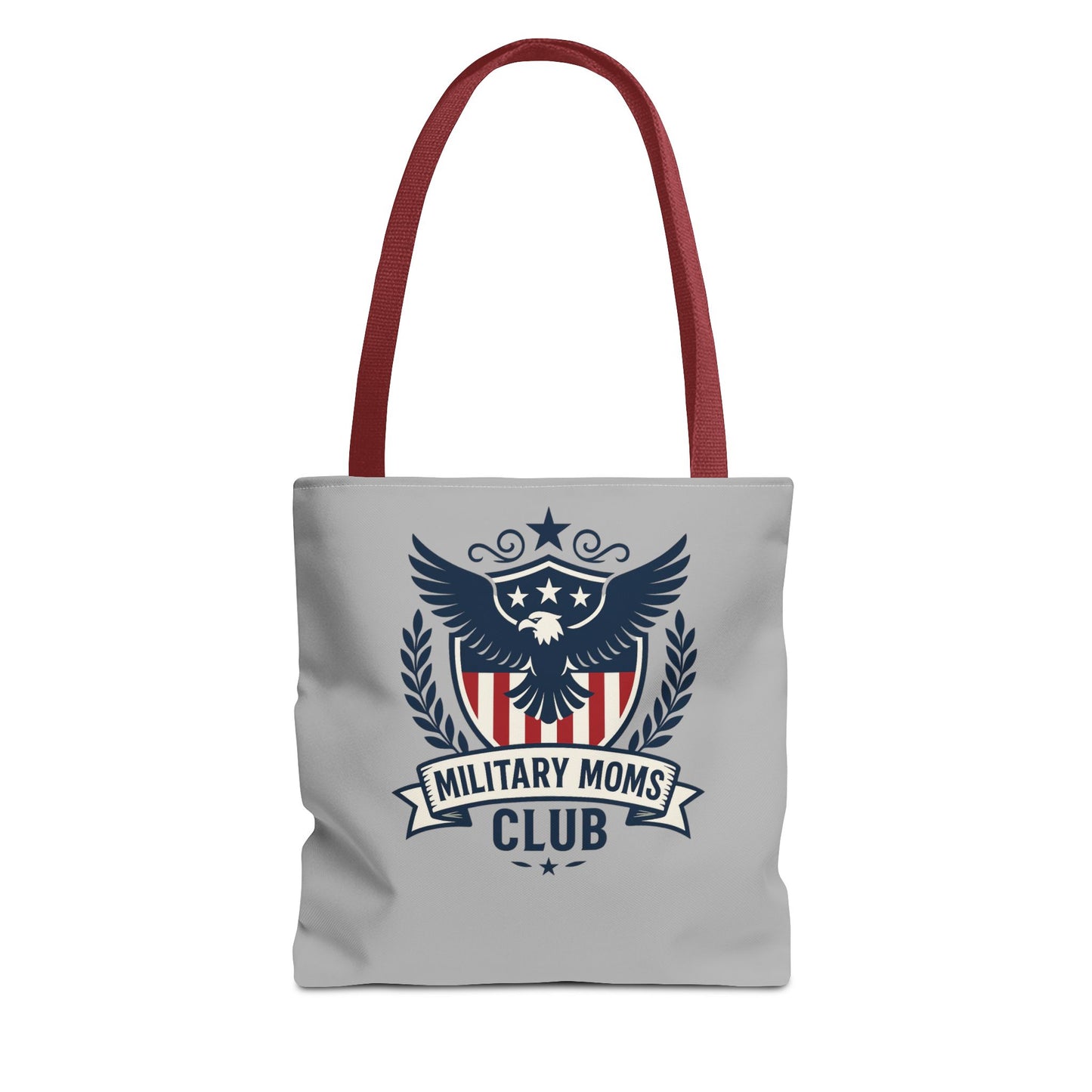 Military Moms Club Tote Bag (Gray with Choice of Handles) - Sweet Baby Jeez Teez