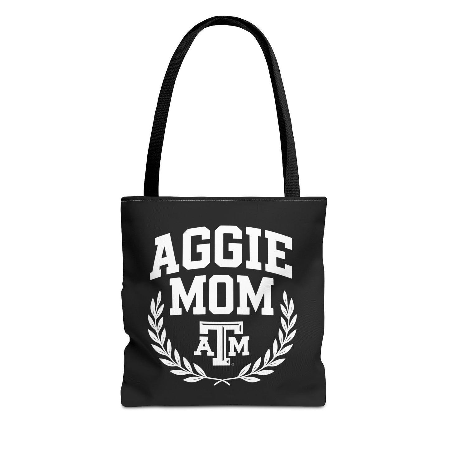 "Aggie Mom" Tote Bag - Multiple Sizes, Different Color Straps - Sweet Baby Jeez Teez
