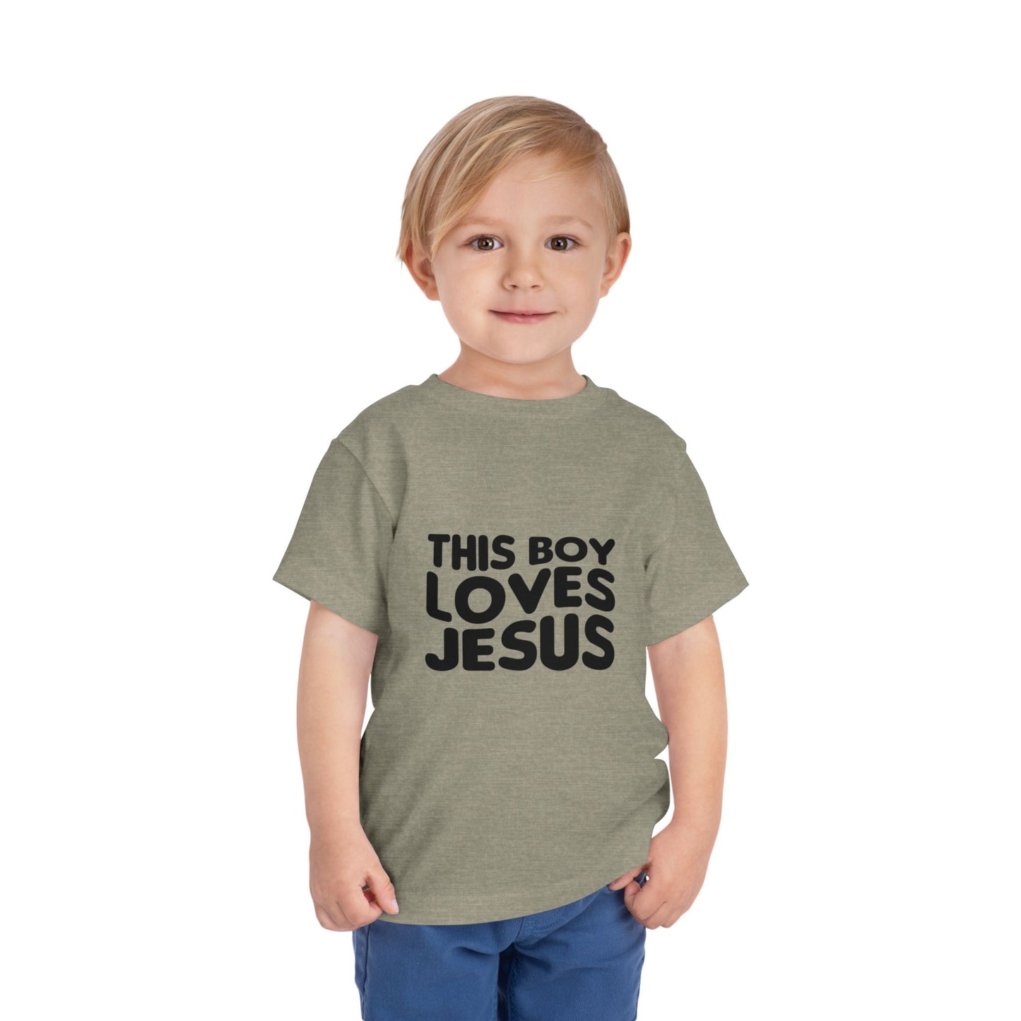 This Boy Loves Jesus Toddler Tshirt - Sweet Baby Jeez Teez