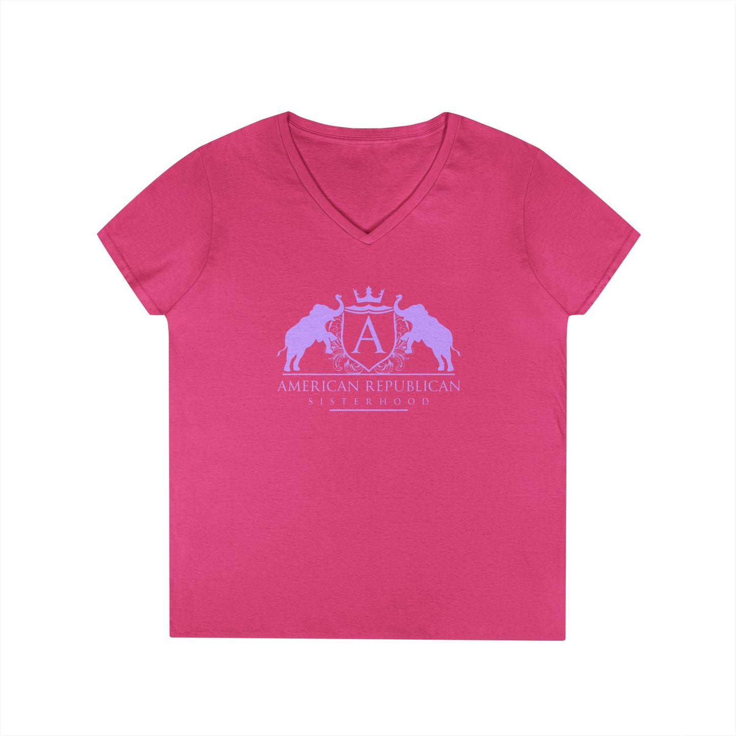 ARS Logo Ladies V-Neck Tshirt (ARS - T Lilac Logo) - Sweet Baby Jeez Teez