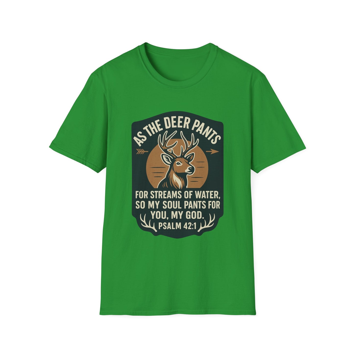 Psalm 42:1 "As The Deer" Bible Verse Softstyle Tshirt