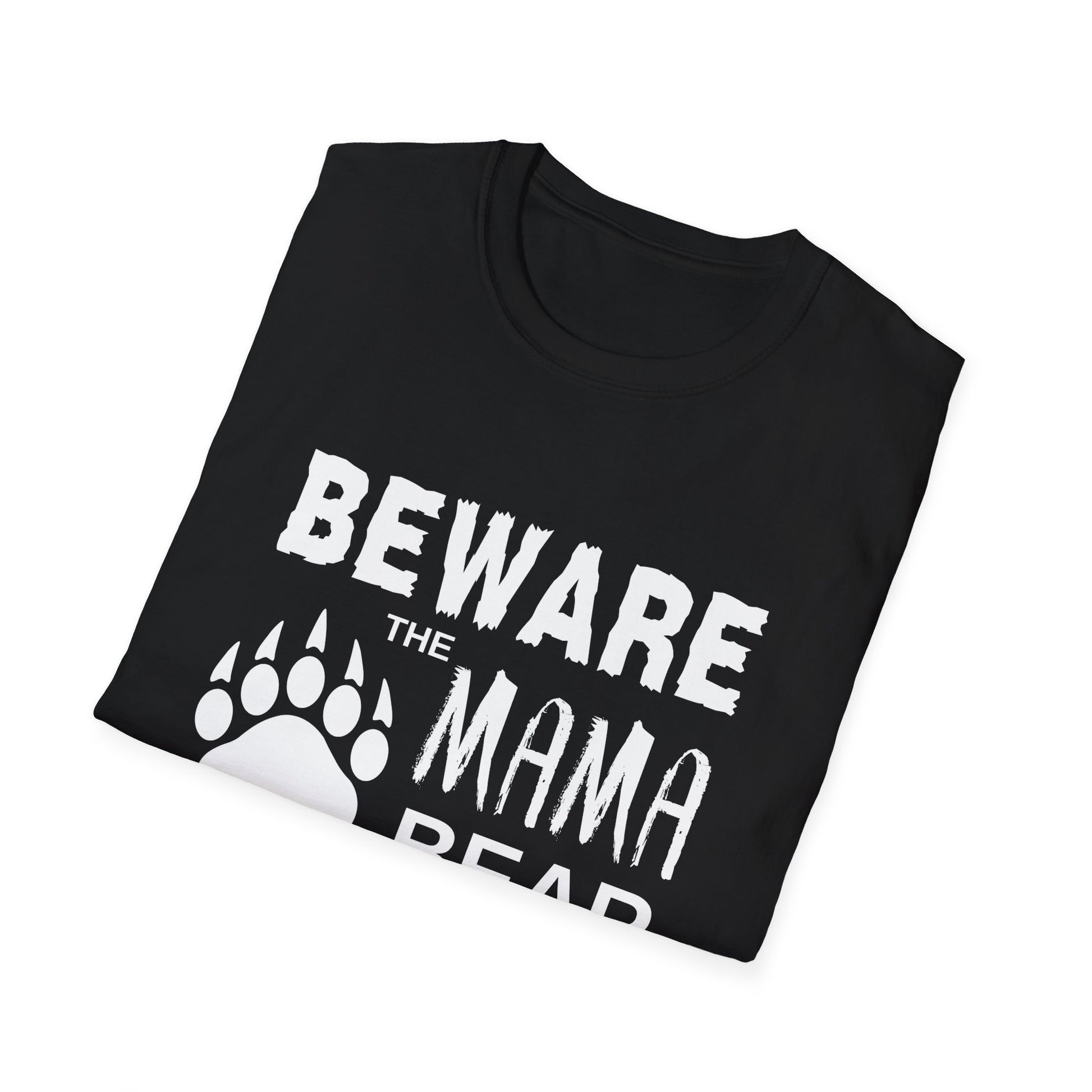 Mama Bear Women's Relaxed/Plus Tshirt (White Logo) - Sweet Baby Jeez Teez