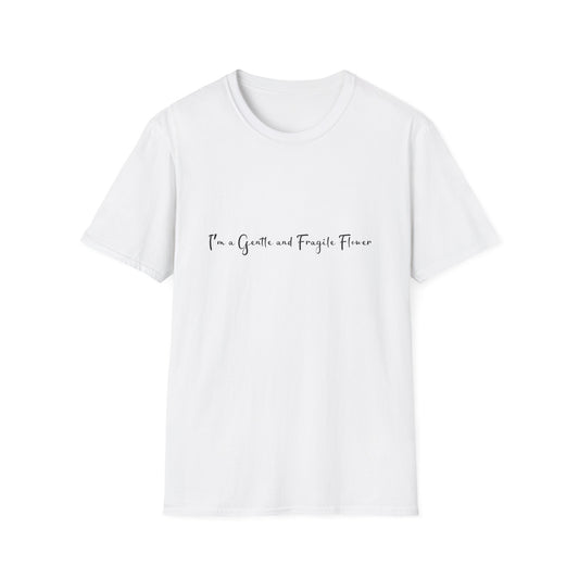 Fragile Flower Womens Relaxed/Plus Tshirt (FP Black Logo)