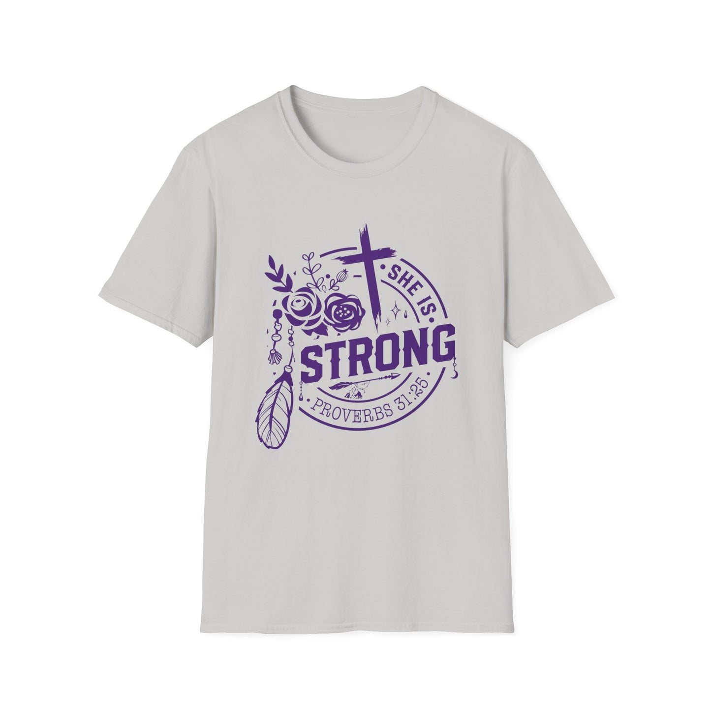 "She is Strong" Proverbs 31:25 Bible Verse Women's Relaxed Tshirt