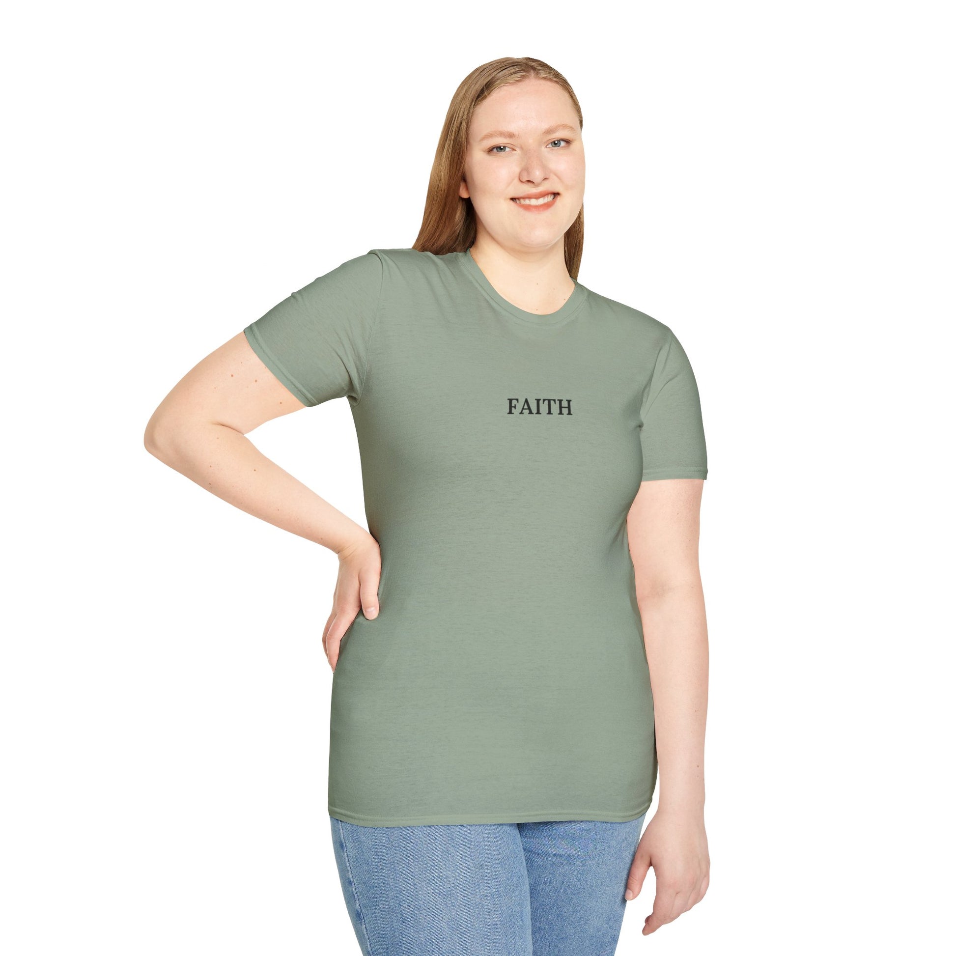 Have a Little Faith Women's Relaxed/Plus Tshirt (Black Logo) - Sweet Baby Jeez Teez