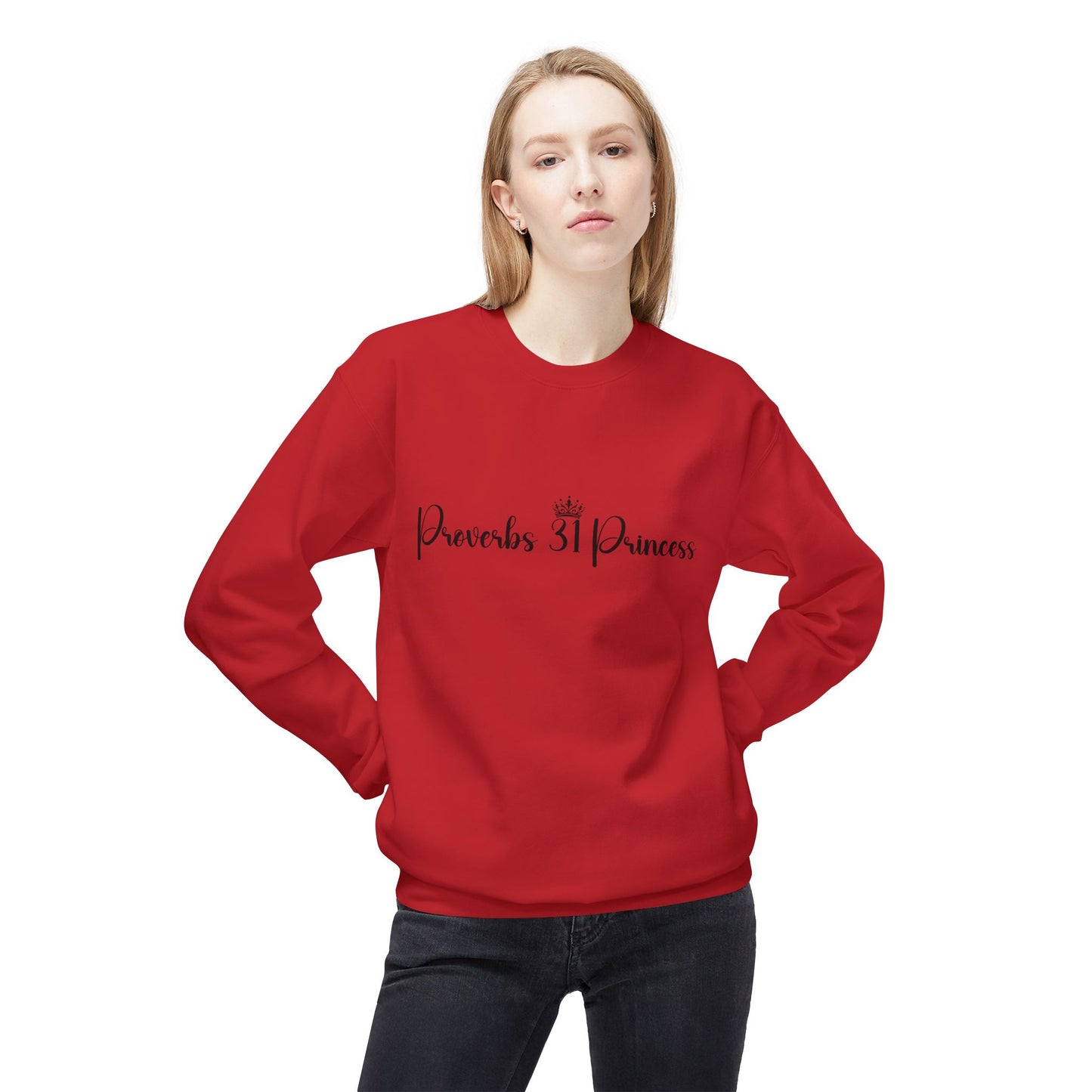 Proverbs 31 Princess Women's Relaxed Sweatshirt (Black Logo)
