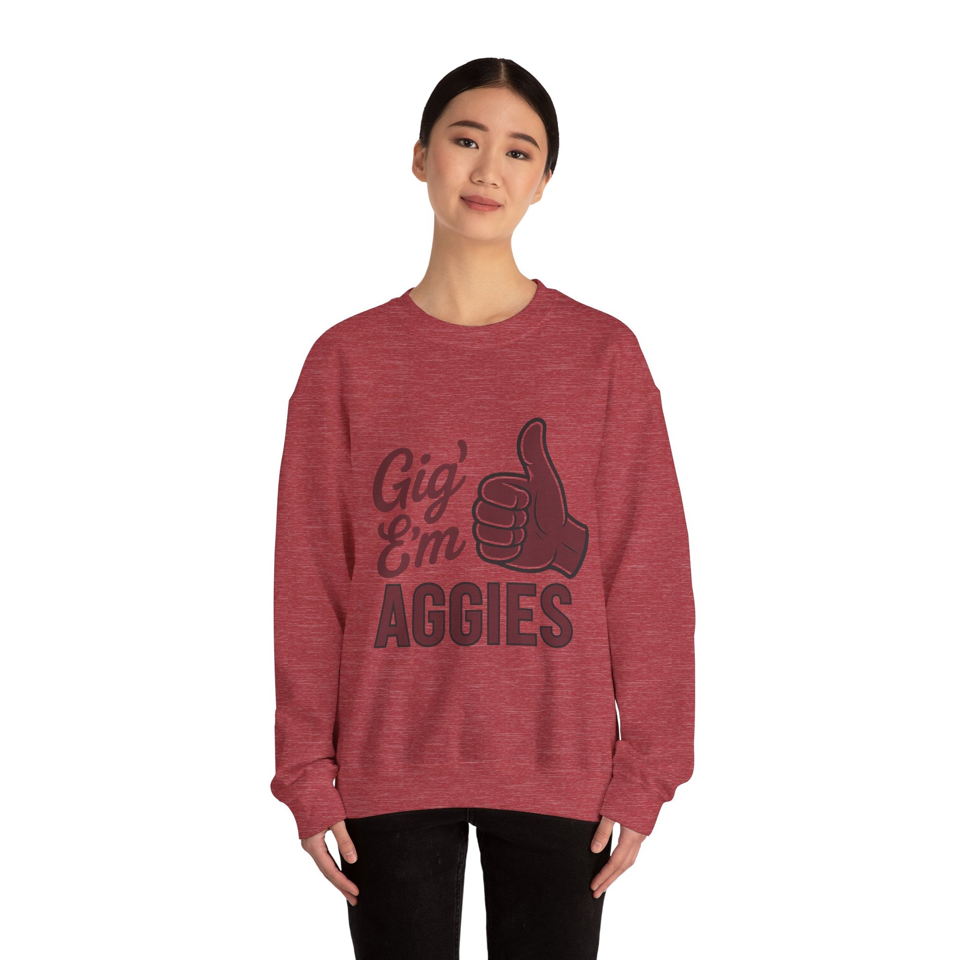 Gig 'Em Aggies Texas A&M Unisex Crewneck Sweatshirt - Sweet Baby Jeez Teez