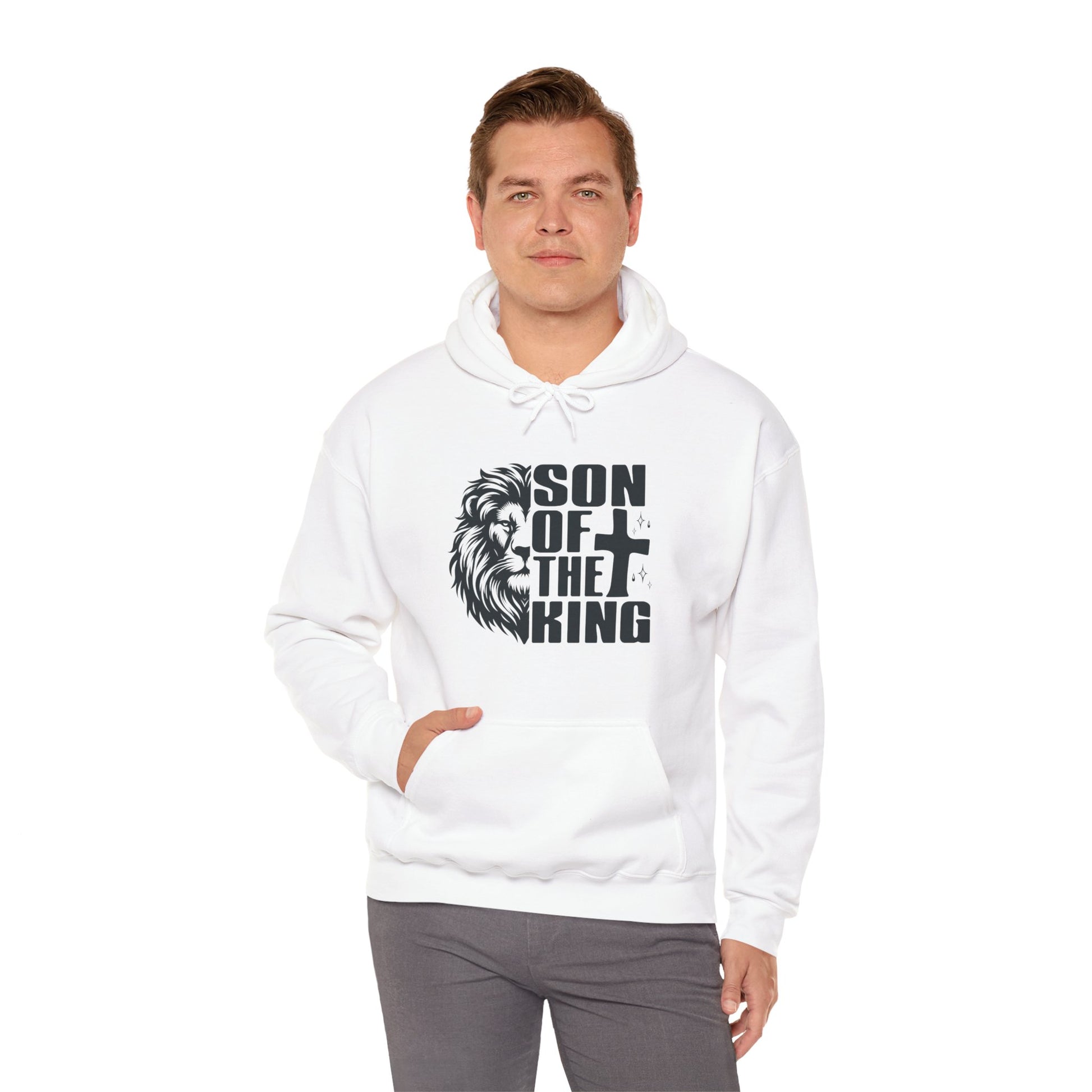 Son of the King Men's Hoodie (Black Logo) - Sweet Baby Jeez Teez