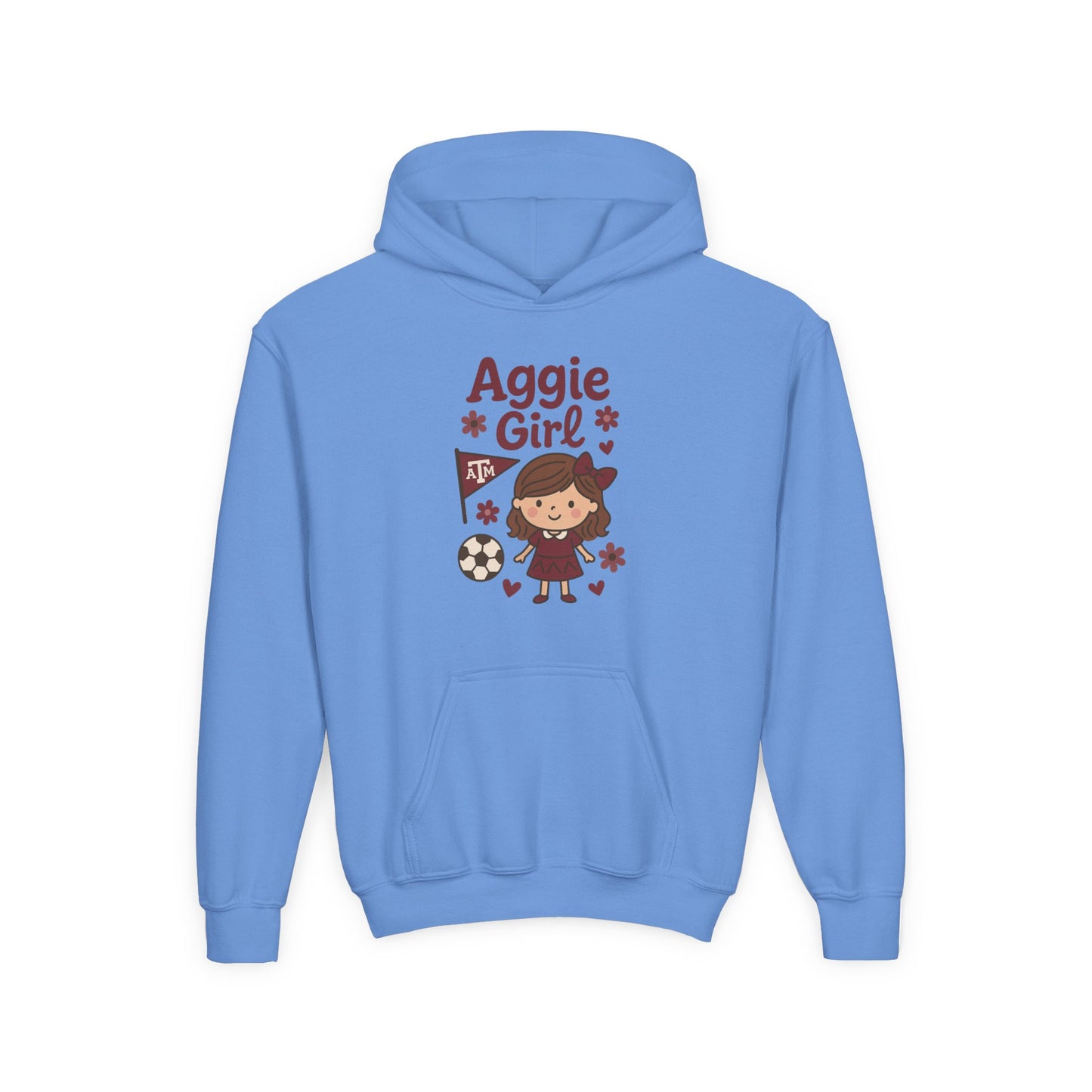 "Aggie Girl" Texas A&M Girls Hooded Sweatshirt - Sweet Baby Jeez Teez