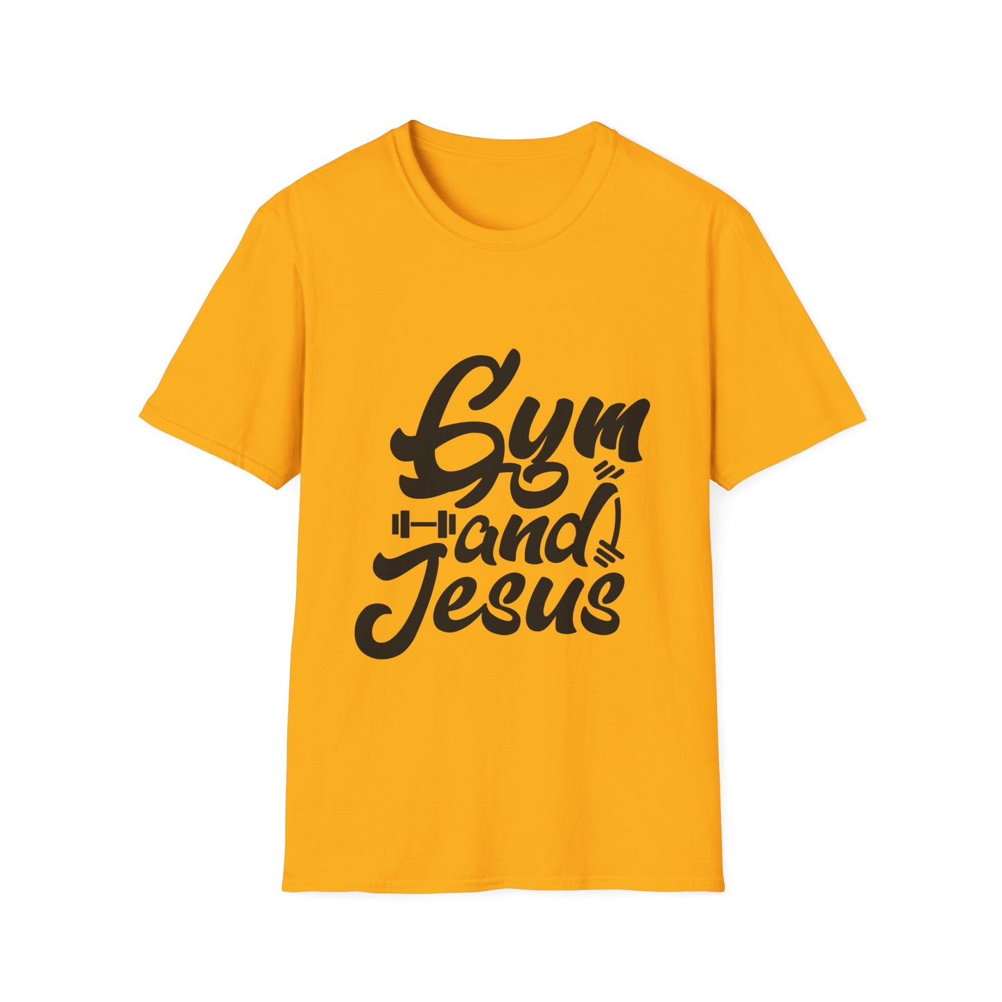 Gym and Jesus Men's Tshirt (Black Logo) - Sweet Baby Jeez Teez