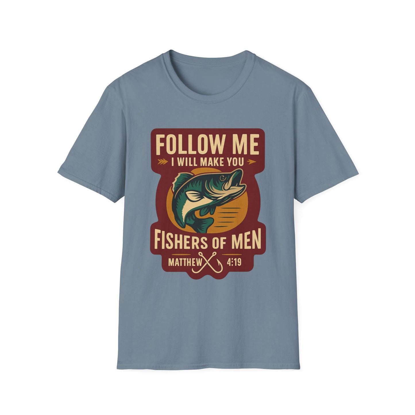 "Follow Me" Bible Verse Unisex Softstyle Tshirt