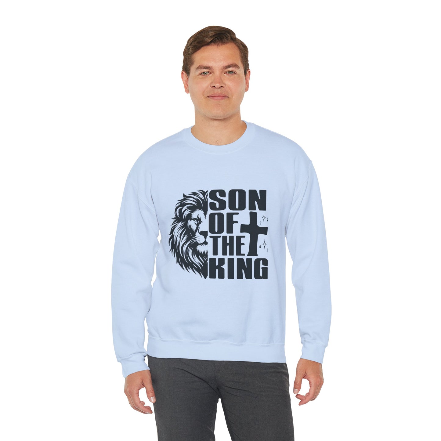 Son of the King Men's Sweatshirt (Black Logo) - Sweet Baby Jeez Teez