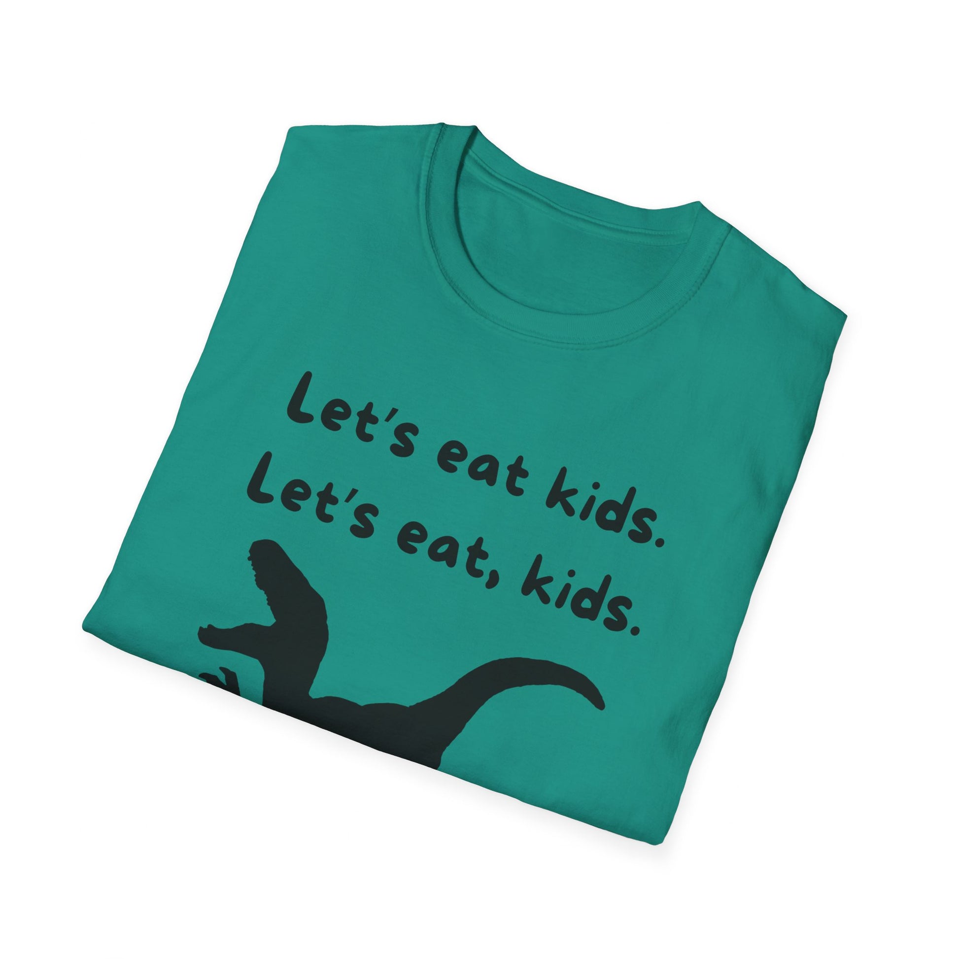 Lets Eat Kids Womens Relaxed/Plus Tshirt (Black Logo) - Sweet Baby Jeez Teez