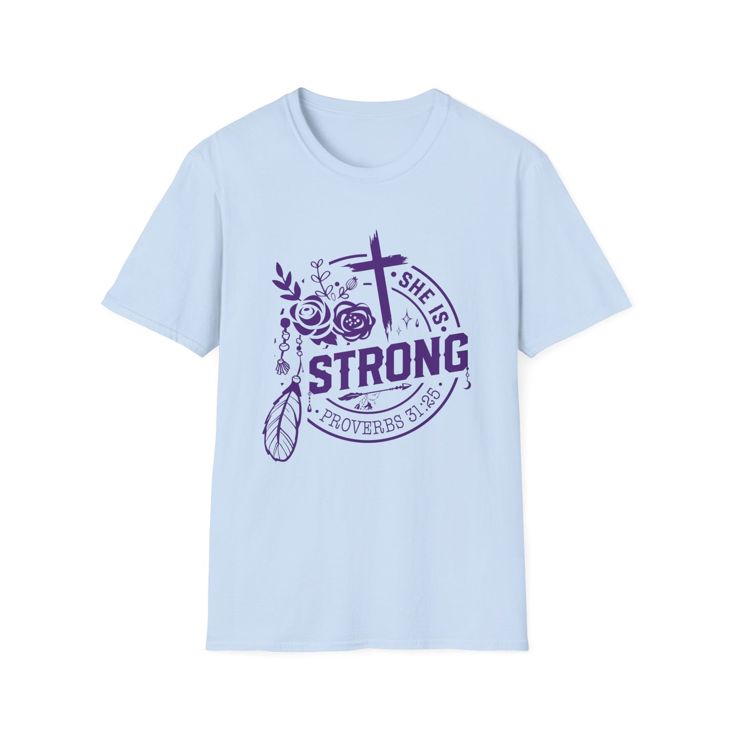 "She is Strong" Proverbs 31:25 Bible Verse Women's Relaxed Tshirt
