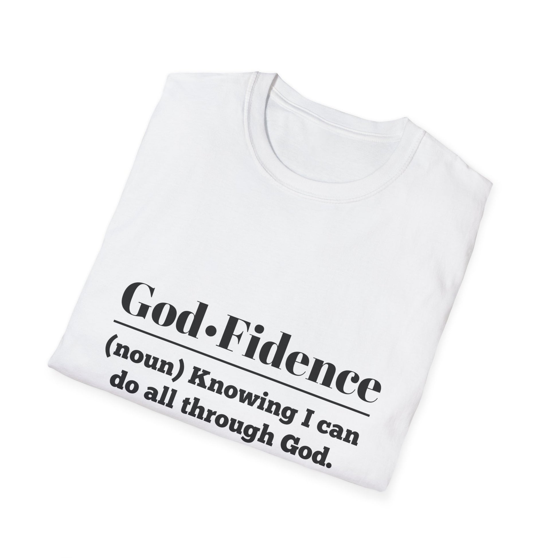 God-Fidence Men's Tshirt (Black Logo) - Sweet Baby Jeez Teez
