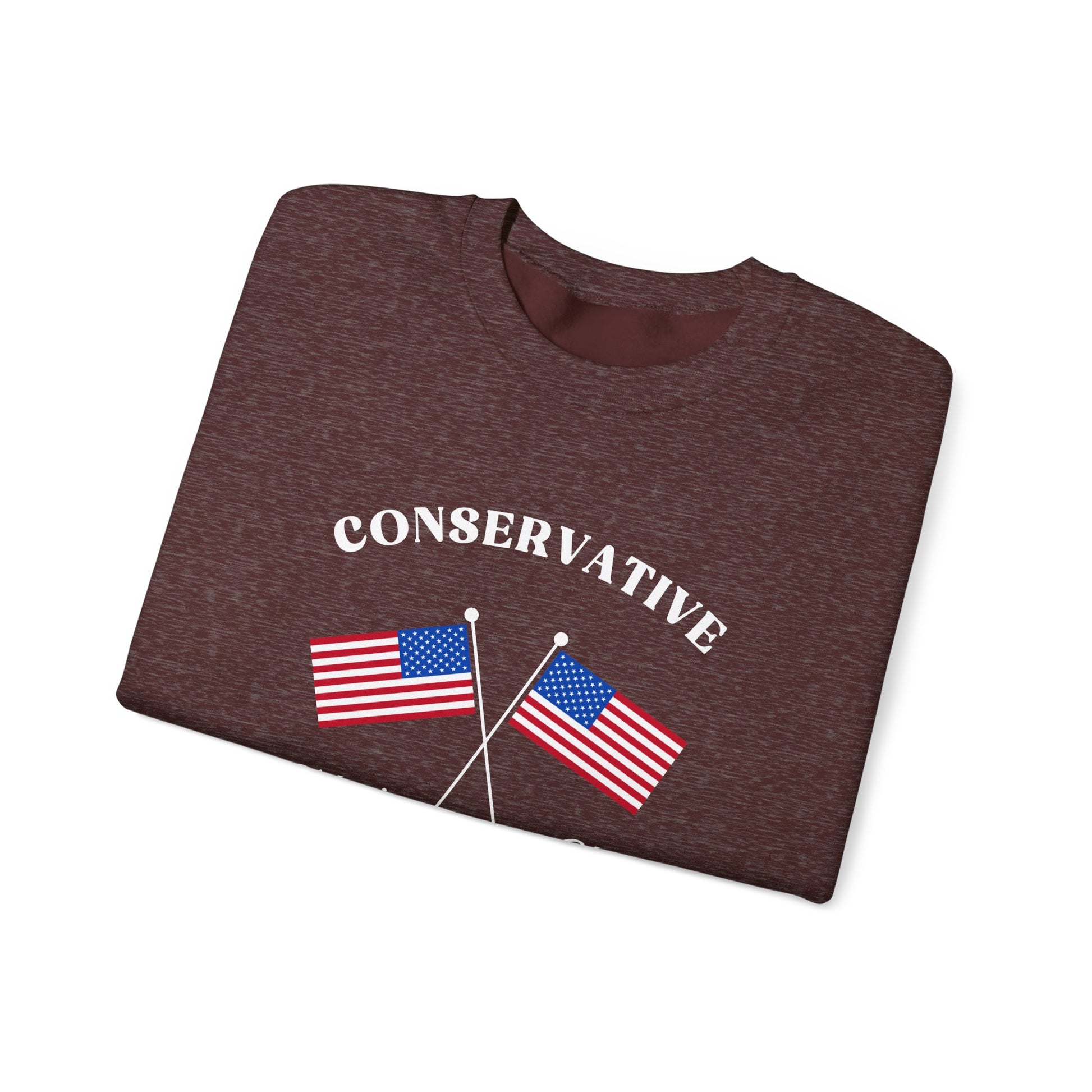 Conservative Mom's Club Crewneck Sweatshirt - Raising Patriots Since 1776 (White Logo) - Sweet Baby Jeez Teez