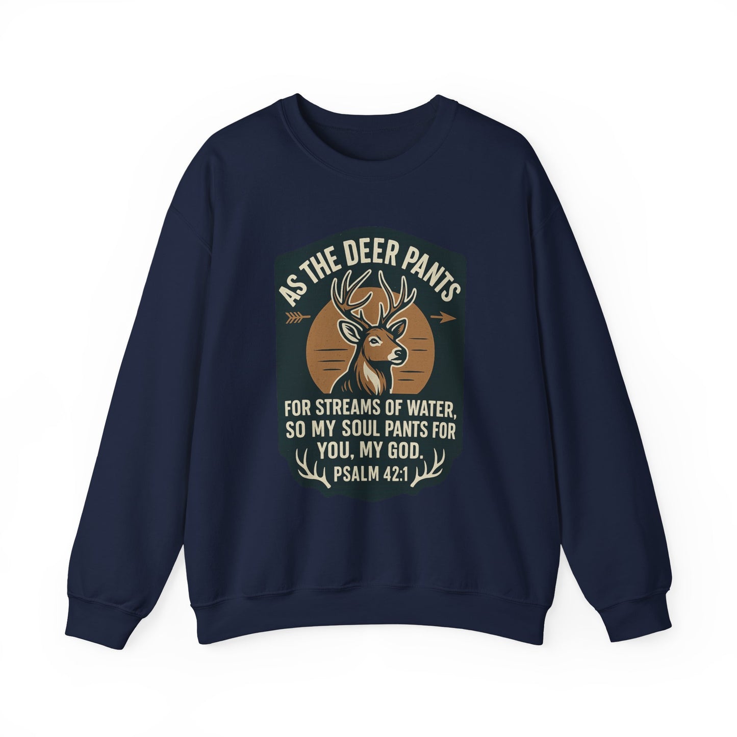 Psalm 42:1 "As the Deer" Bible Verse Cozy Sweatshirt