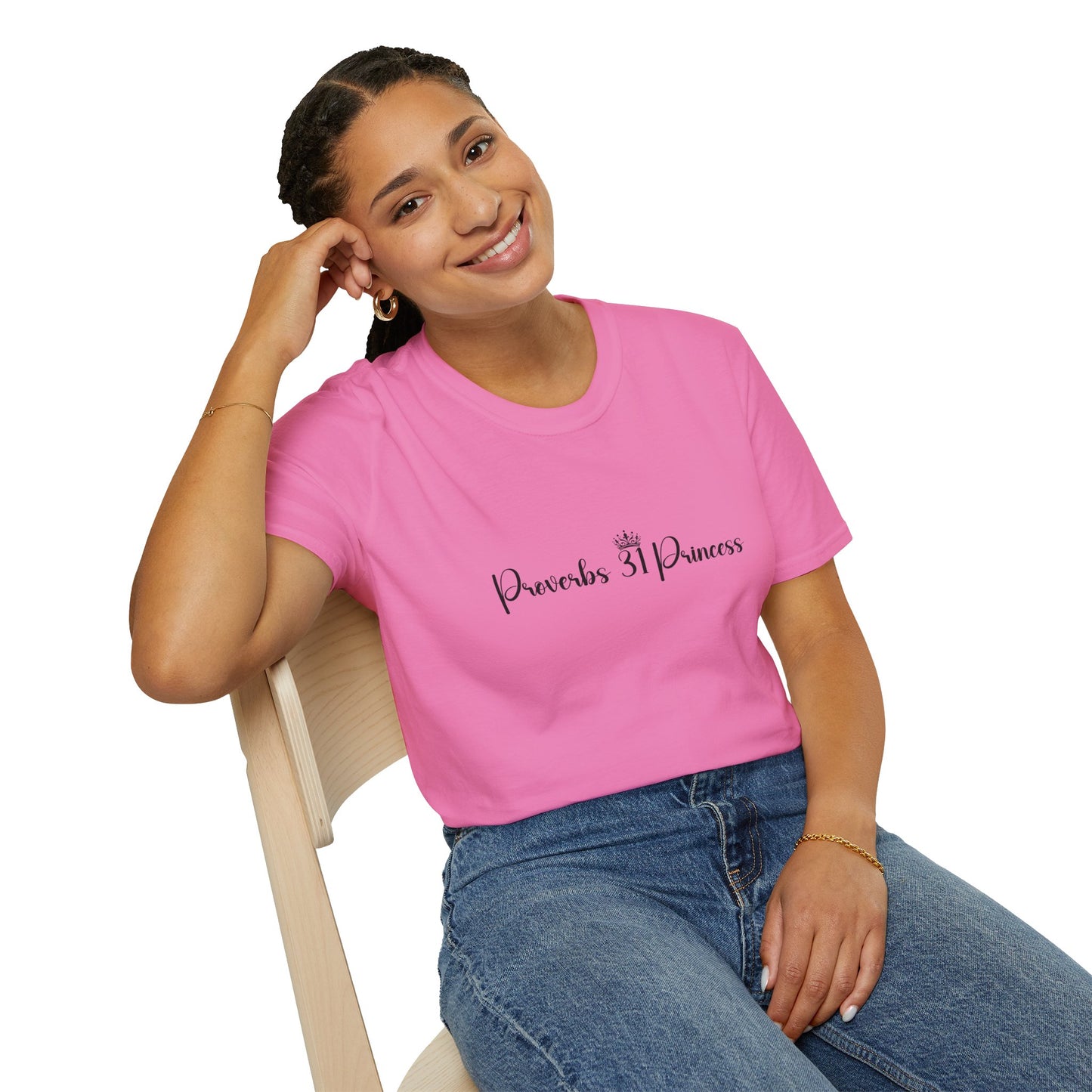 Proverbs 31 Princess Women's Relaxed/Plus Tshirt (Black Logo) - Sweet Baby Jeez Teez