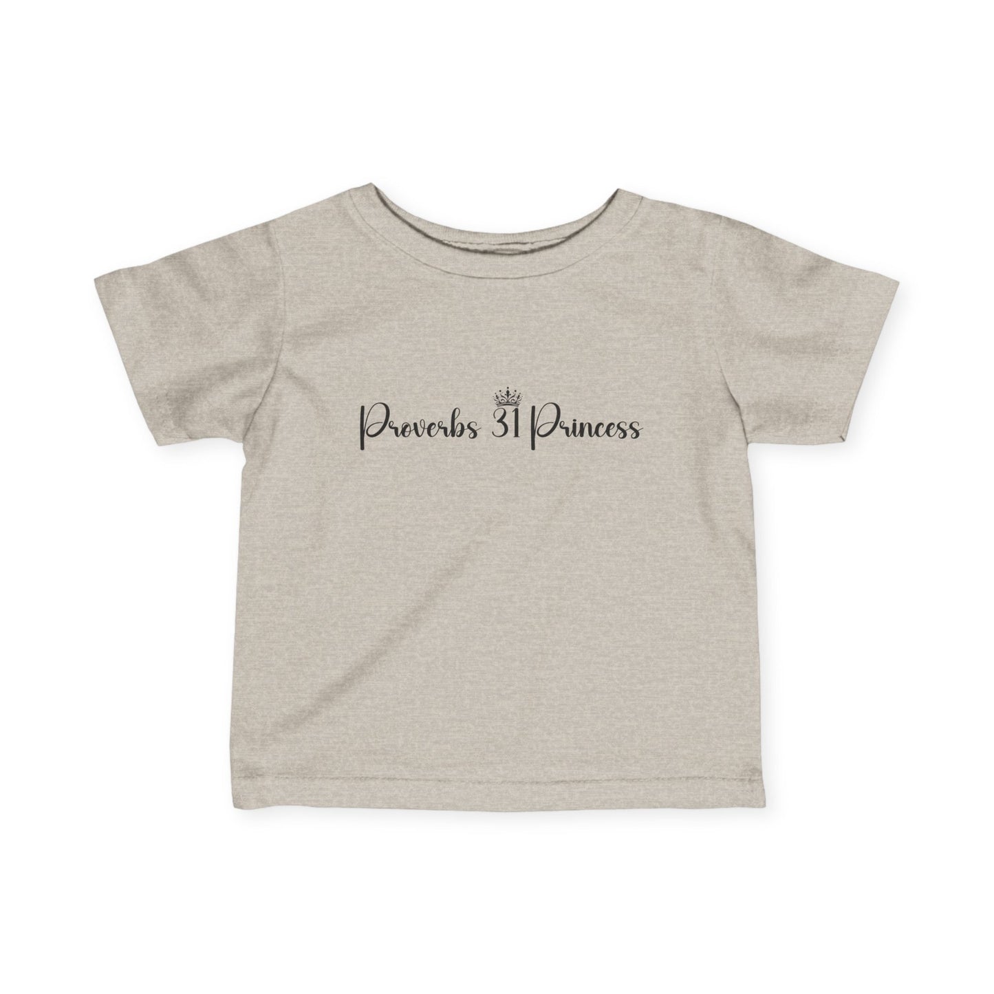 Proverbs 31 Princess Girl's Infant Tshirt (Black Logo)