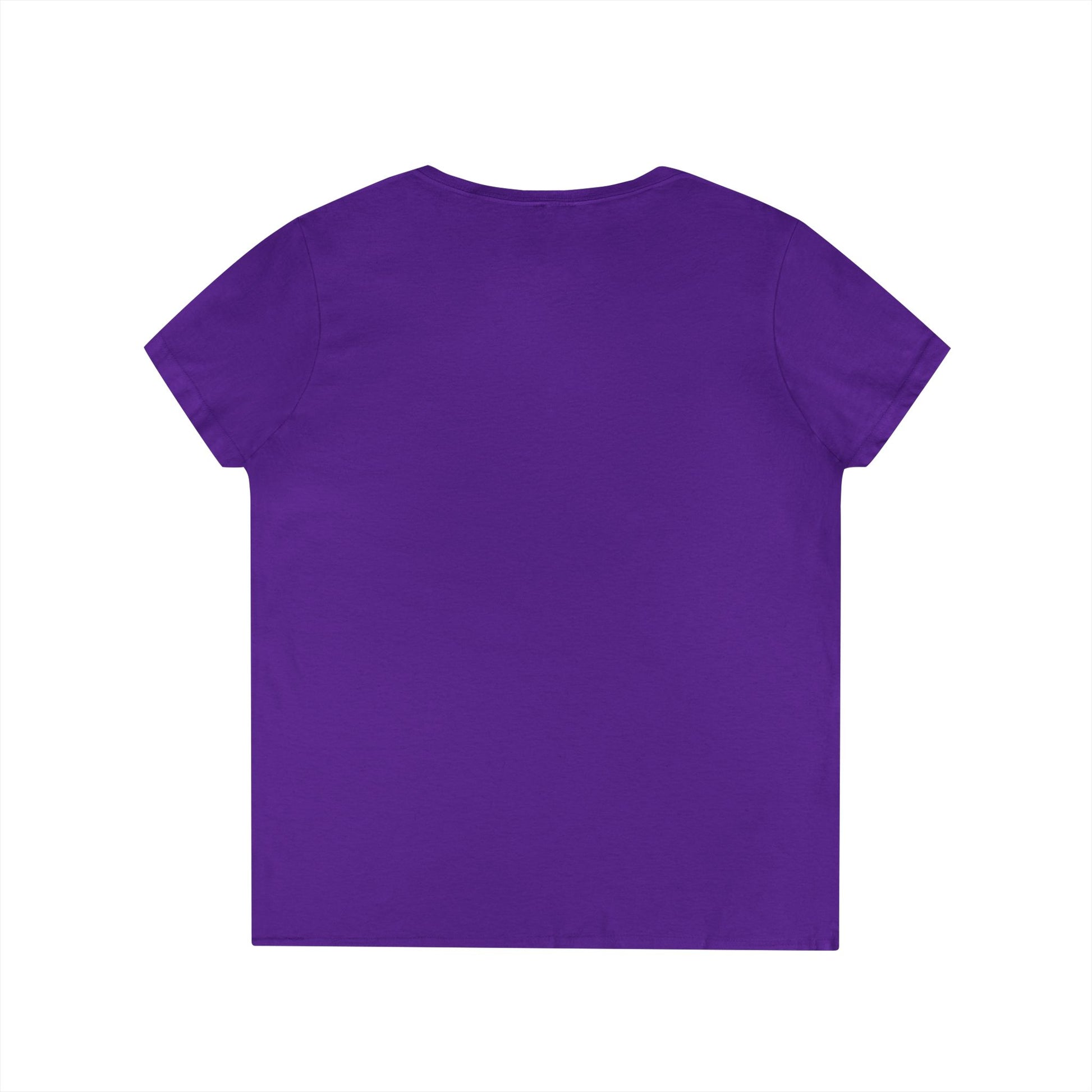 ARS Prayer Brigade Ladies' V-Neck T-Shirt (Purple with Aqua Logo) - Sweet Baby Jeez Teez