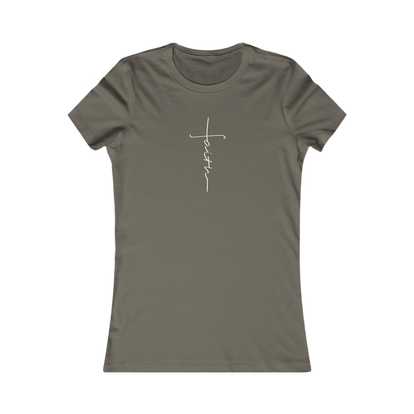 Cross Made From Faith Women's Fitted Tshirt (White) - Sweet Baby Jeez Teez