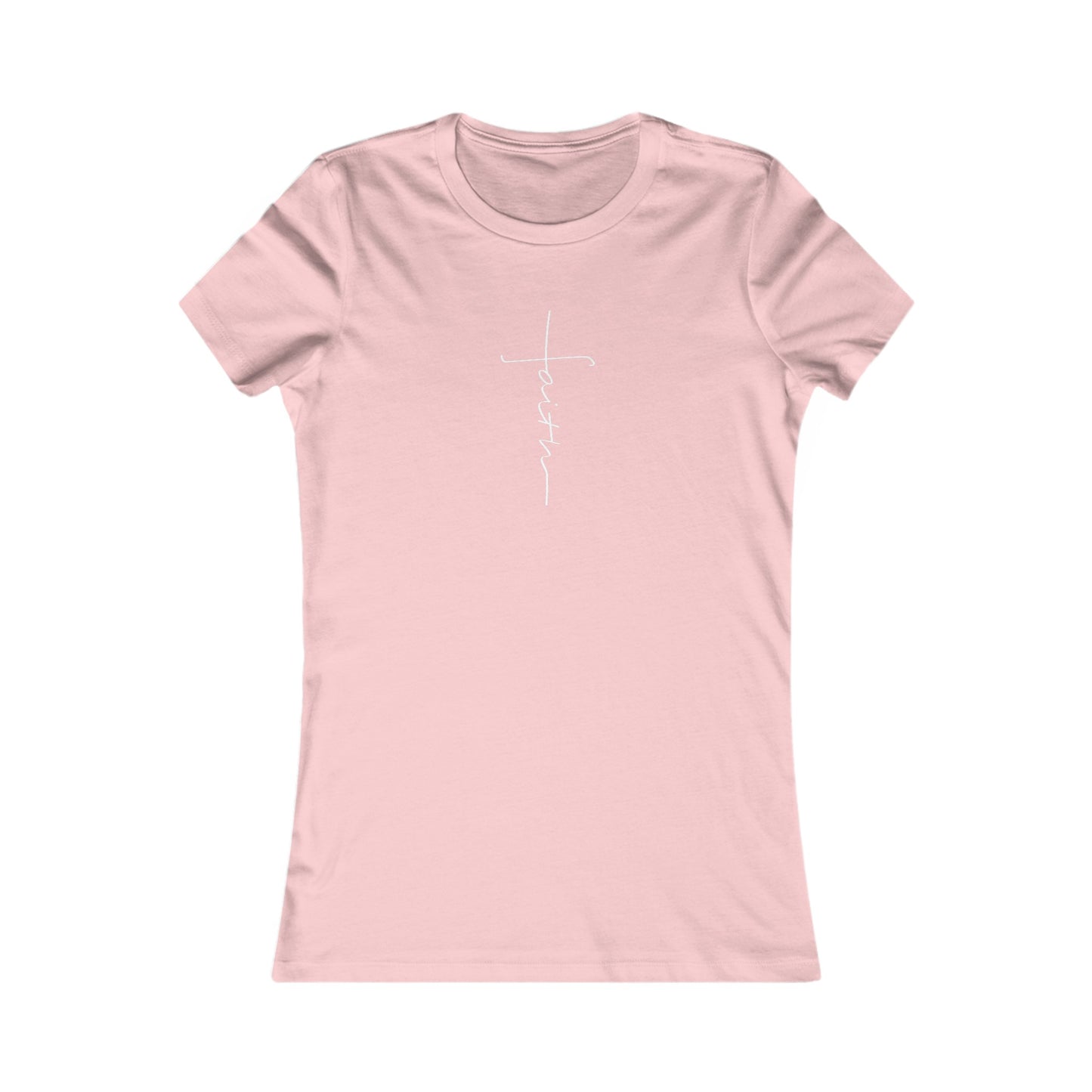 Cross Made From Faith Women's Fitted Tshirt (White) - Sweet Baby Jeez Teez