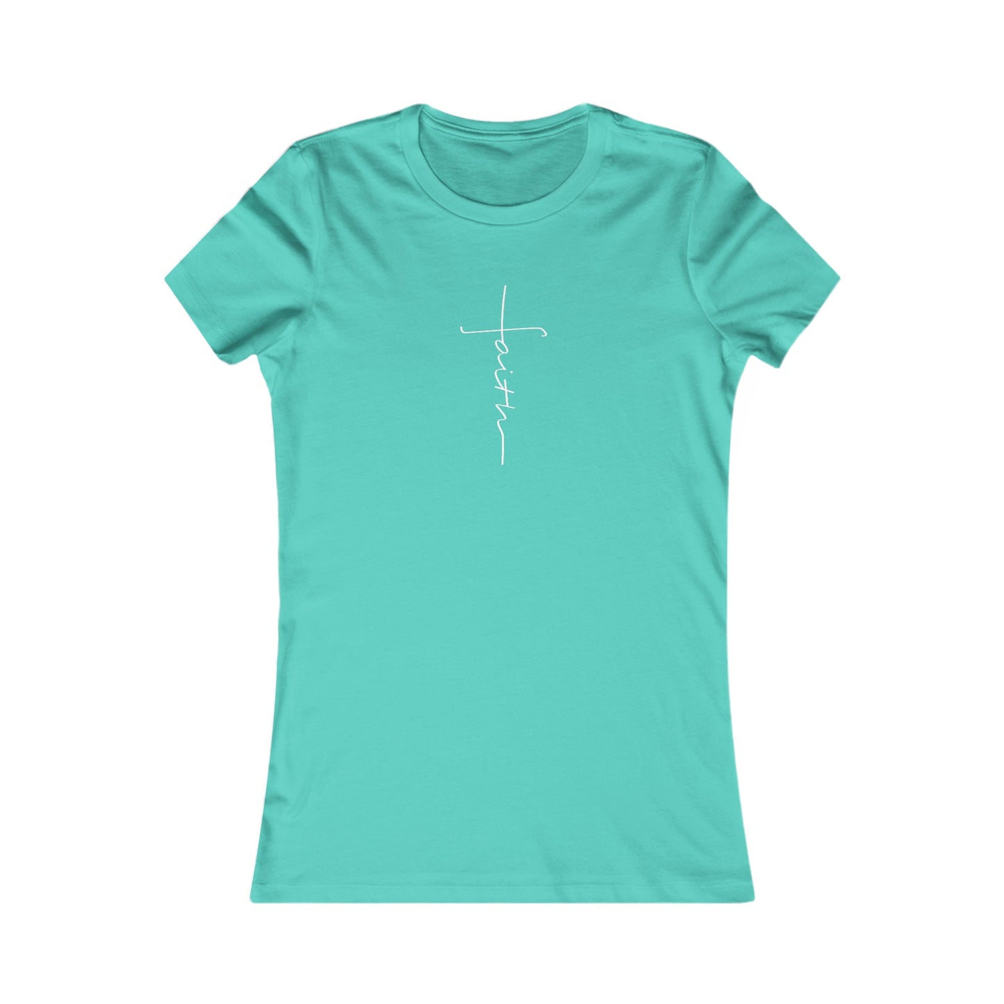 Cross Made From Faith Women's Fitted Tshirt (White) - Sweet Baby Jeez Teez
