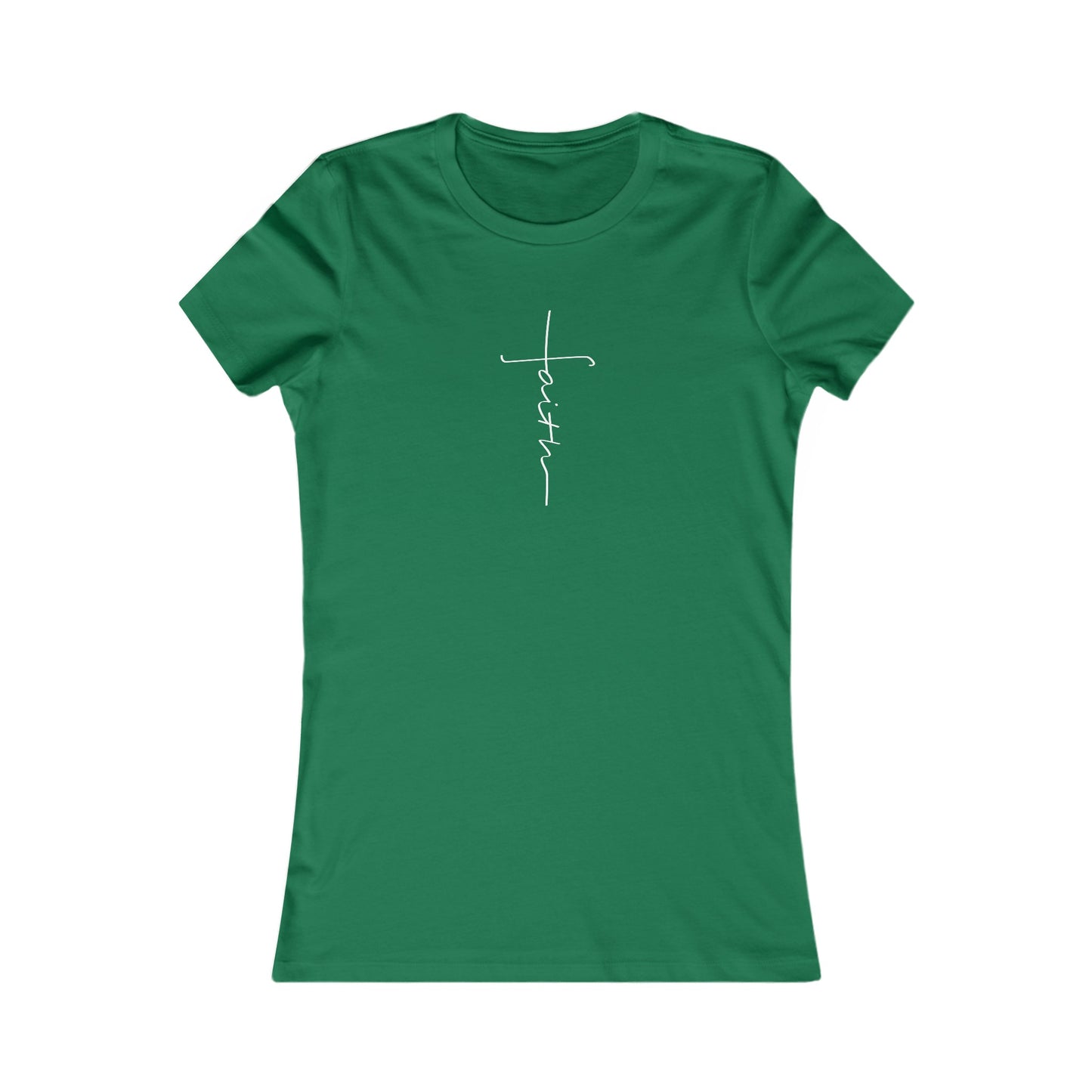 Cross Made From Faith Women's Fitted Tshirt (White) - Sweet Baby Jeez Teez