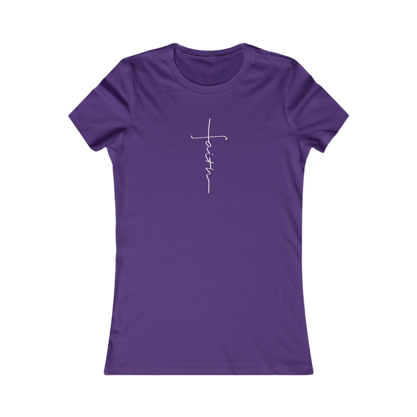 Cross Made From Faith Women's Fitted Tshirt (White) - Sweet Baby Jeez Teez
