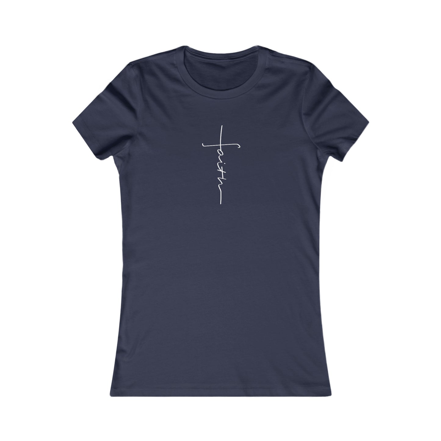Cross Made From Faith Women's Fitted Tshirt (White) - Sweet Baby Jeez Teez
