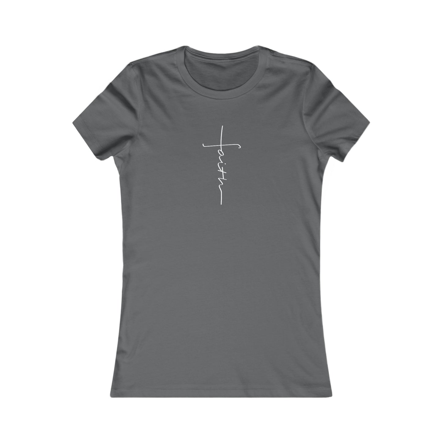 Cross Made From Faith Women's Fitted Tshirt (White) - Sweet Baby Jeez Teez