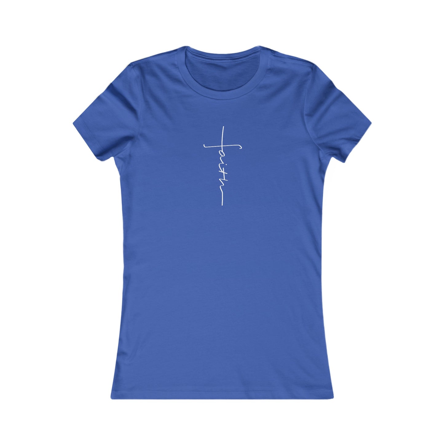 Cross Made From Faith Women's Fitted Tshirt (White) - Sweet Baby Jeez Teez
