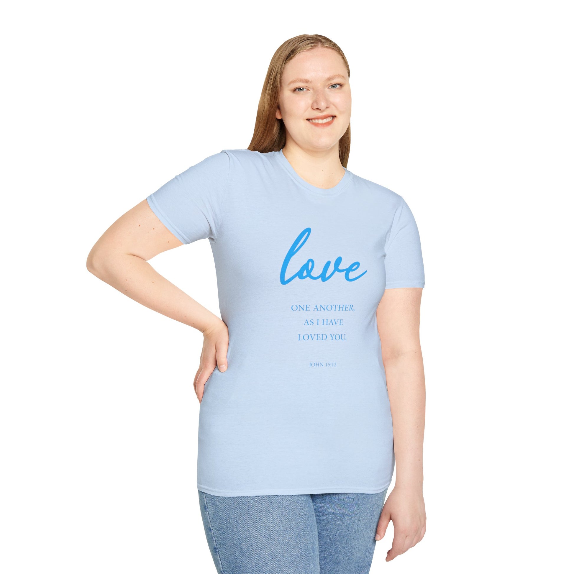 Love Women's Relaxed/Plus Tshirt (Aqua Logo) - Sweet Baby Jeez Teez