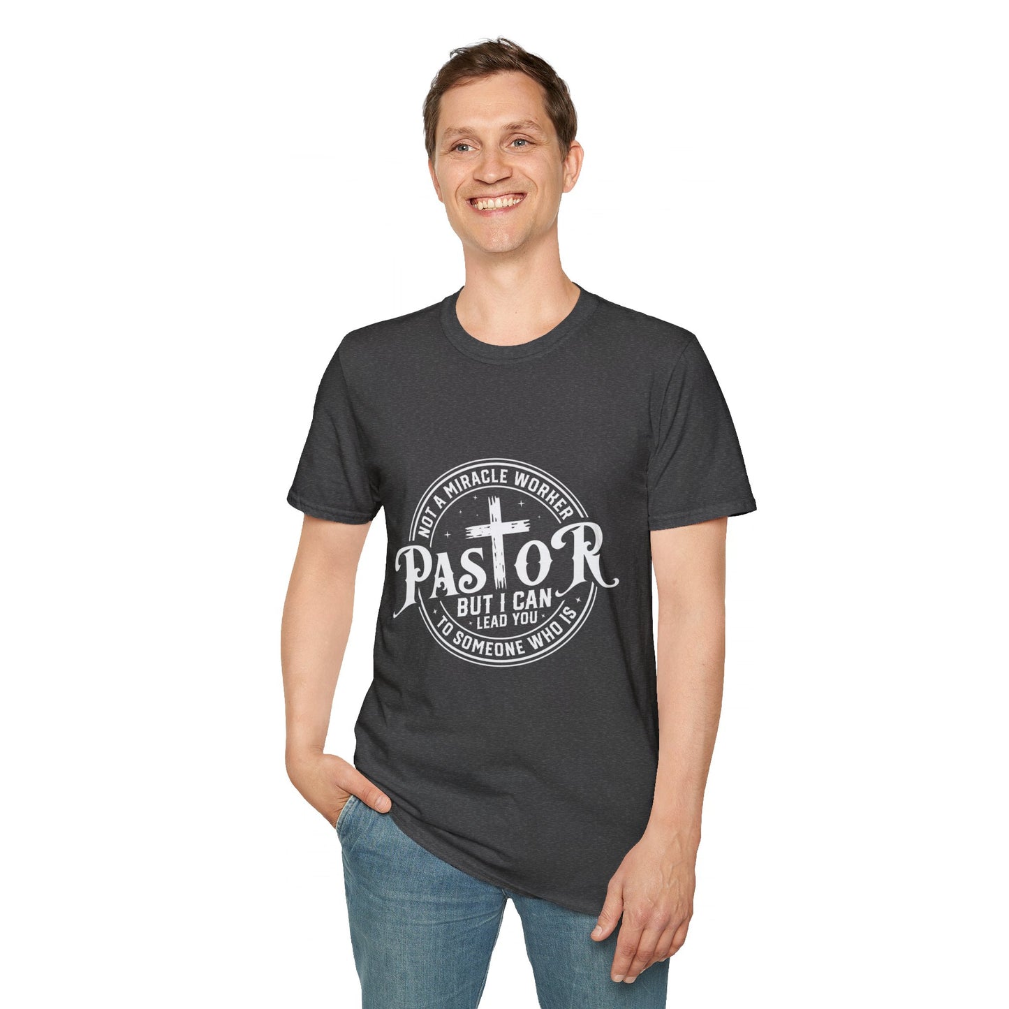 Pastor Men's Tshirt (White Logo) - Sweet Baby Jeez Teez