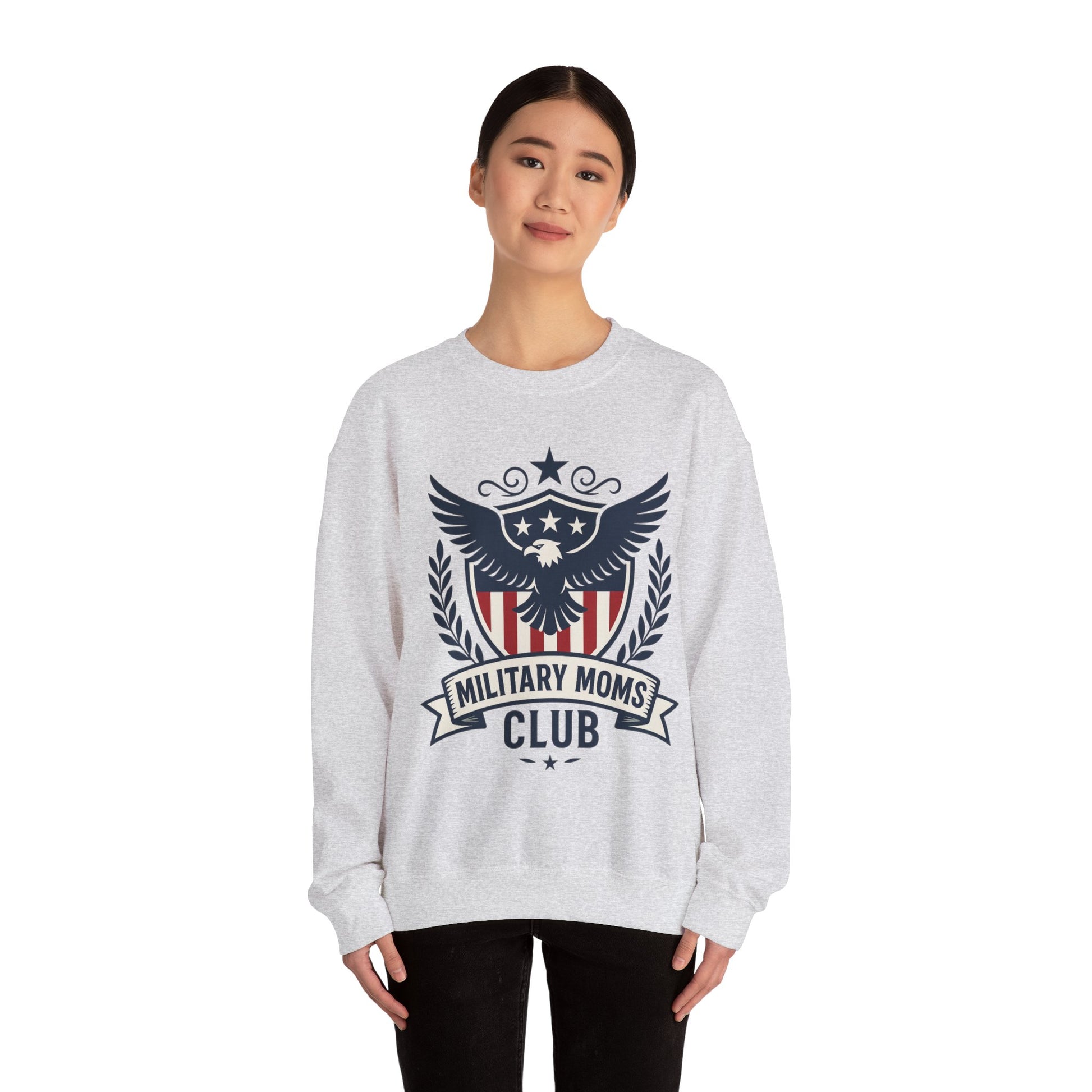 Military Moms Club Relaxed Crewneck Sweatshirt - Sweet Baby Jeez Teez